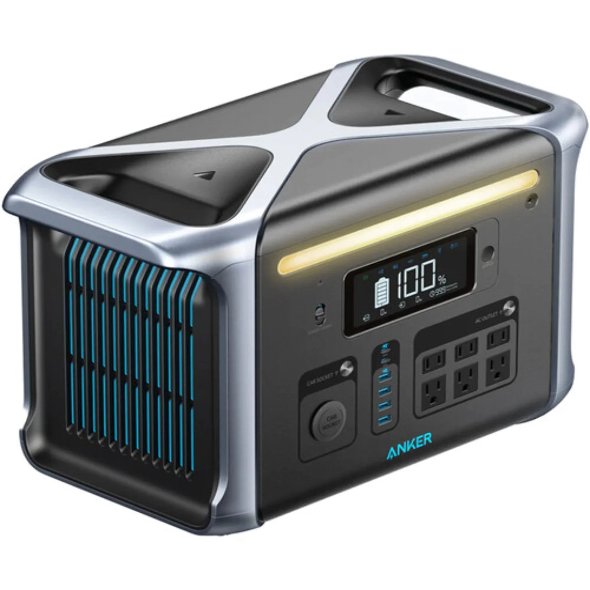 Anker 757 Portable Power Station Powerhouse 1229Wh LiFePO4 Battery, 1500W Solar Generator for Outdoor Camping