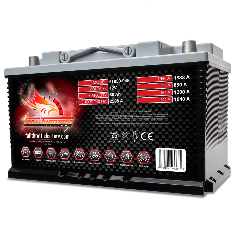 Full Throttle FT890-94R Group 94R AGM Battery