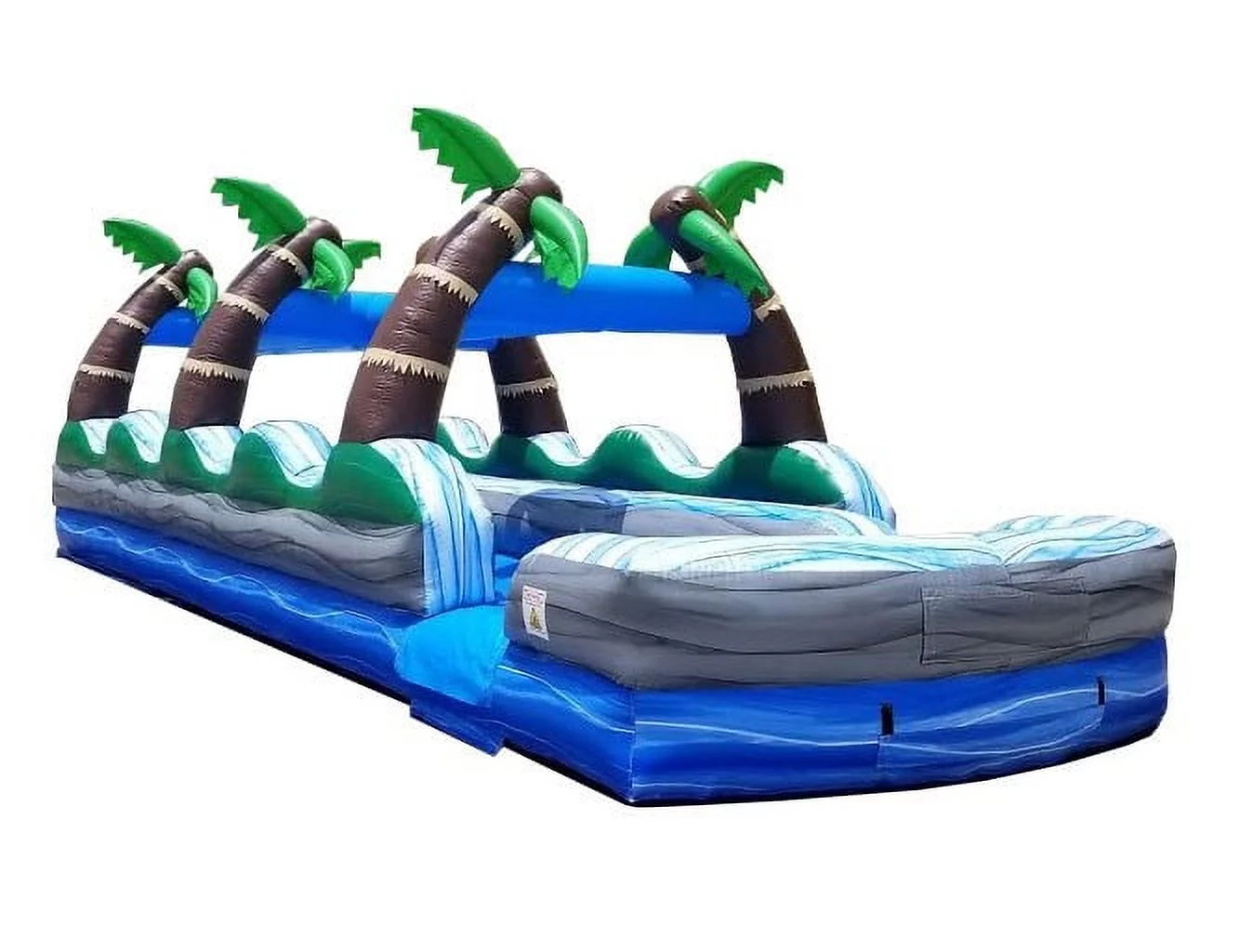 TentandTable Commercial Inflatable Slip n Slide, Tropical Marble Double Lane with Blower, 35′