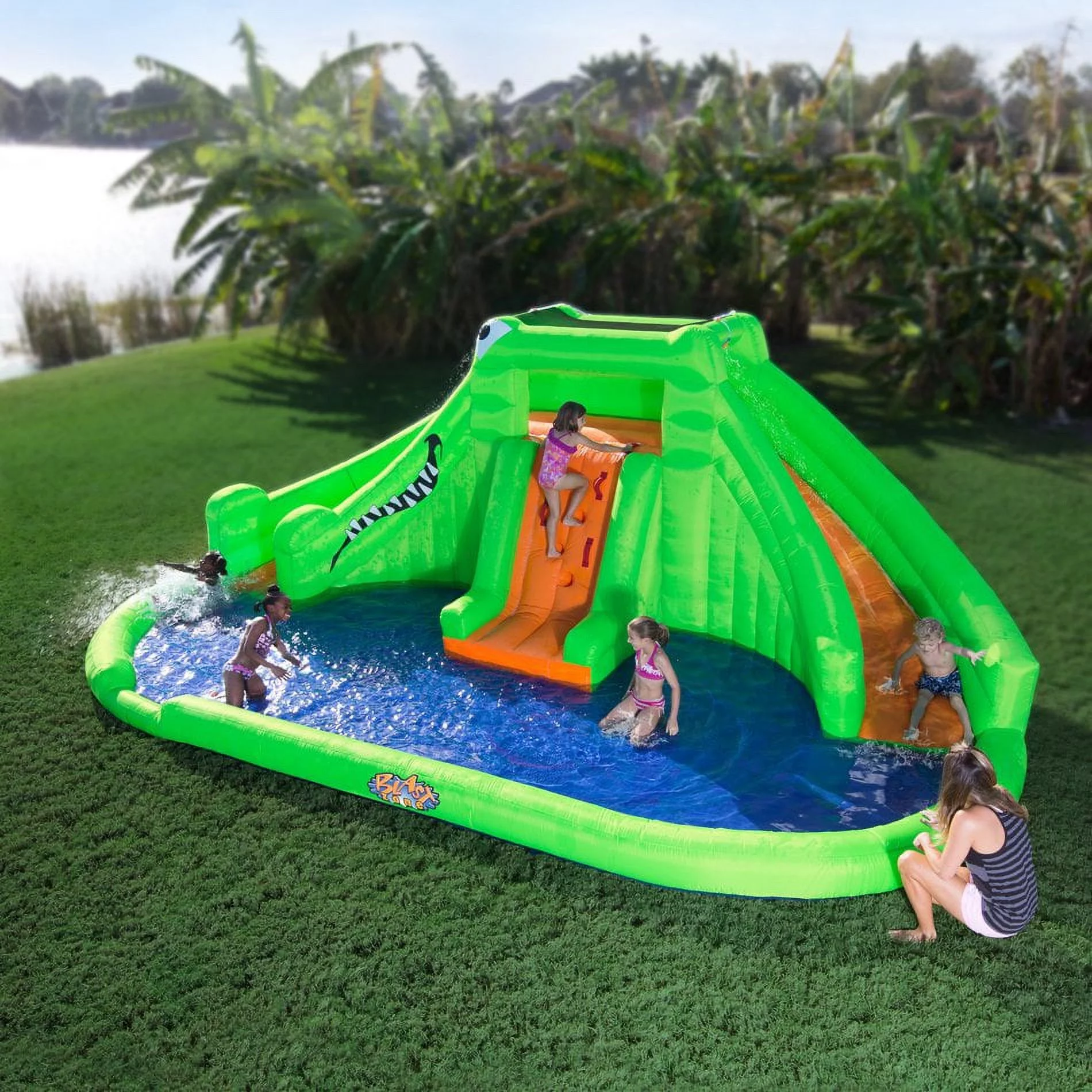 Blast Zone Crocodile Isle Dual Water Slide