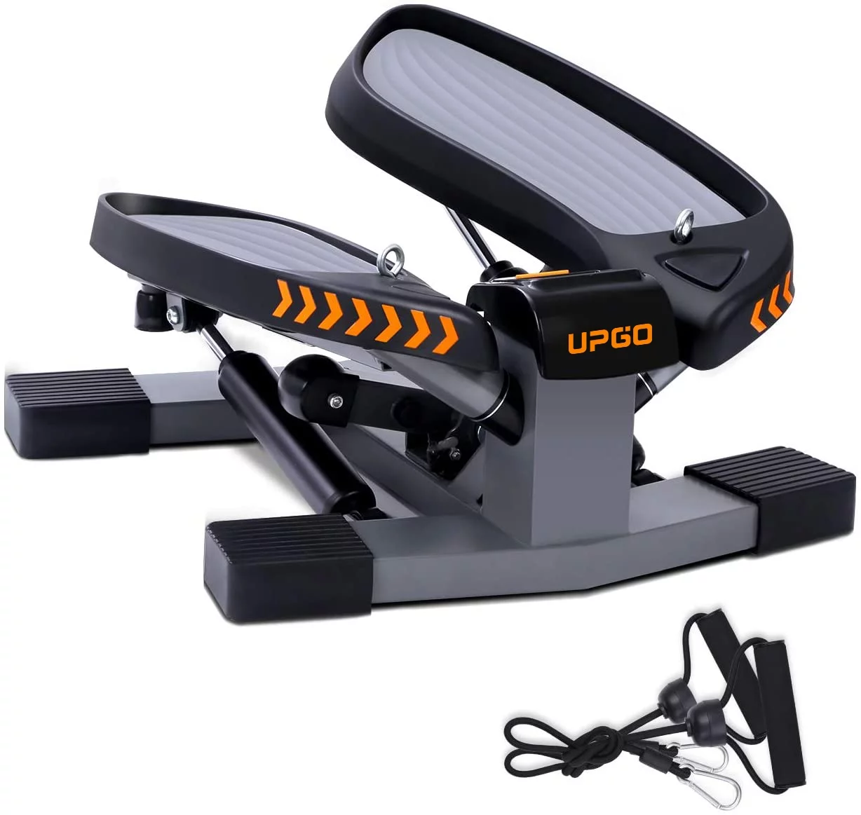 UPGO Stair Stepper with Resistance Band for Home with LED Monitor, 330lbs Weight Capacity with handlebar