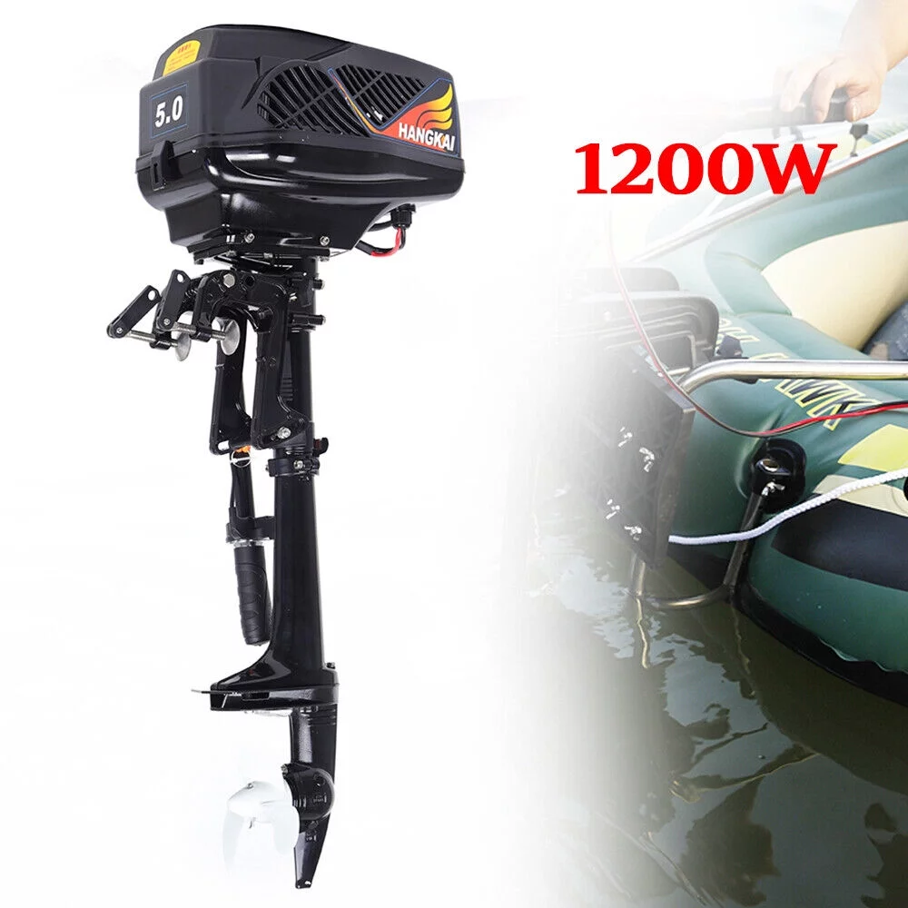 OUKANING 48V 1200W 5 HP Electric Trolling Motor Boat Engine Outboard Motor Marine