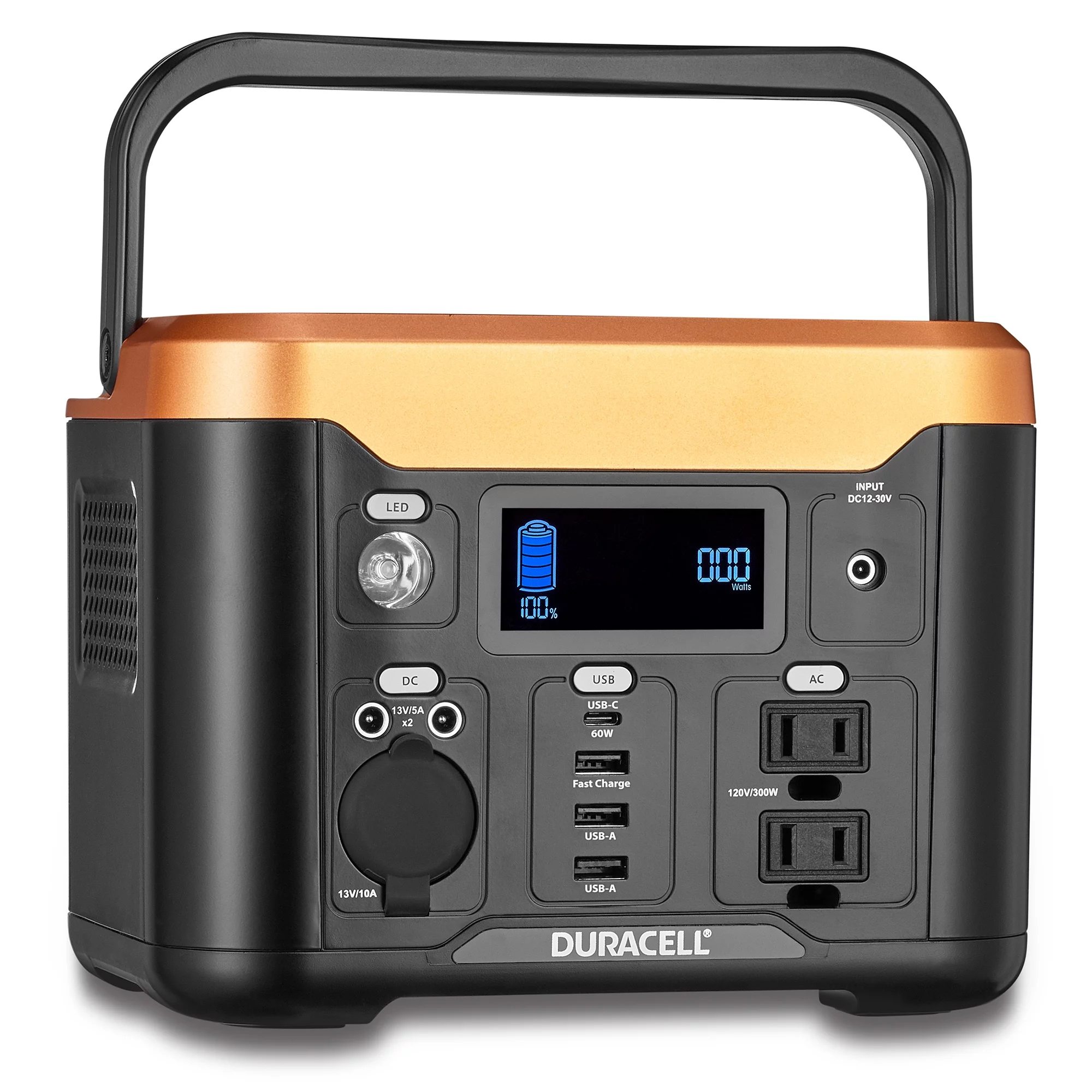 Duracell Portable Power Station 1000W (1050Wh/120V) Lithium Battery Backup Portable Solar Generator (Solar Panel Sold Separately) for Power Outages, Home Emergency Kits, Camping, Backyard, and Outdoor