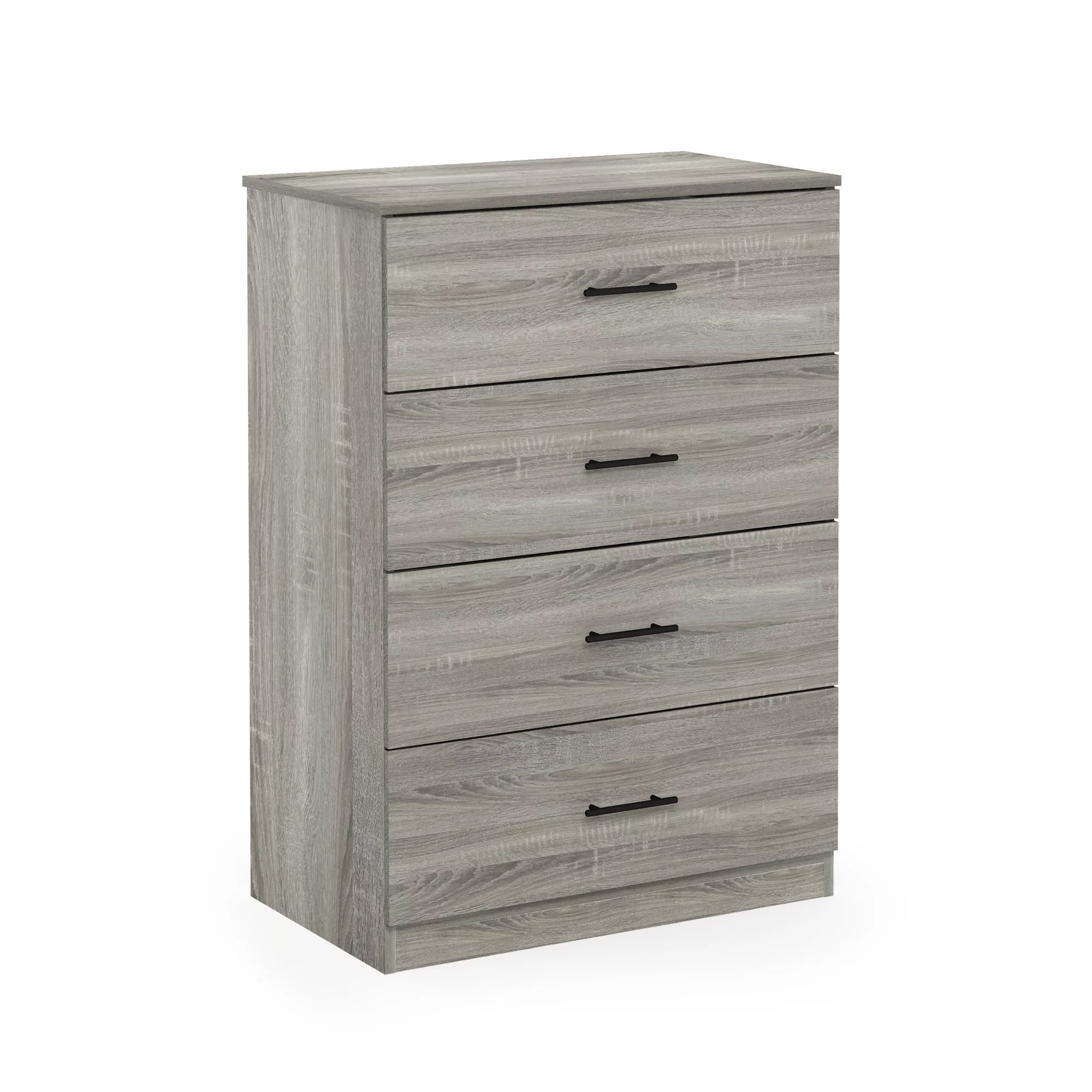 Furinno Tidur Simple Design 4-Drawer Dresser with Handle, Americano