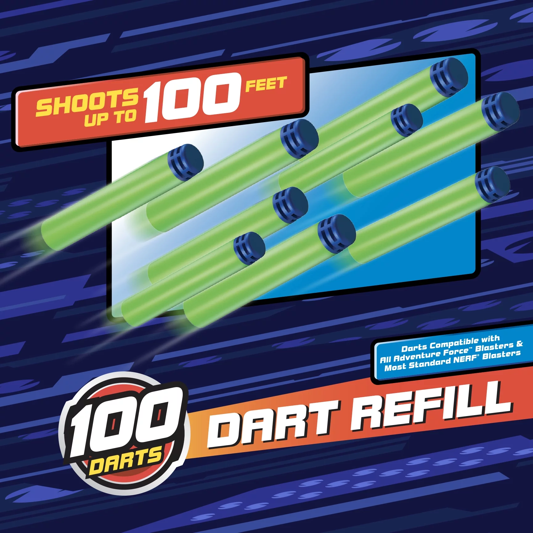 Adventure Force 100 Dart Blaster Refill Pack, Foam