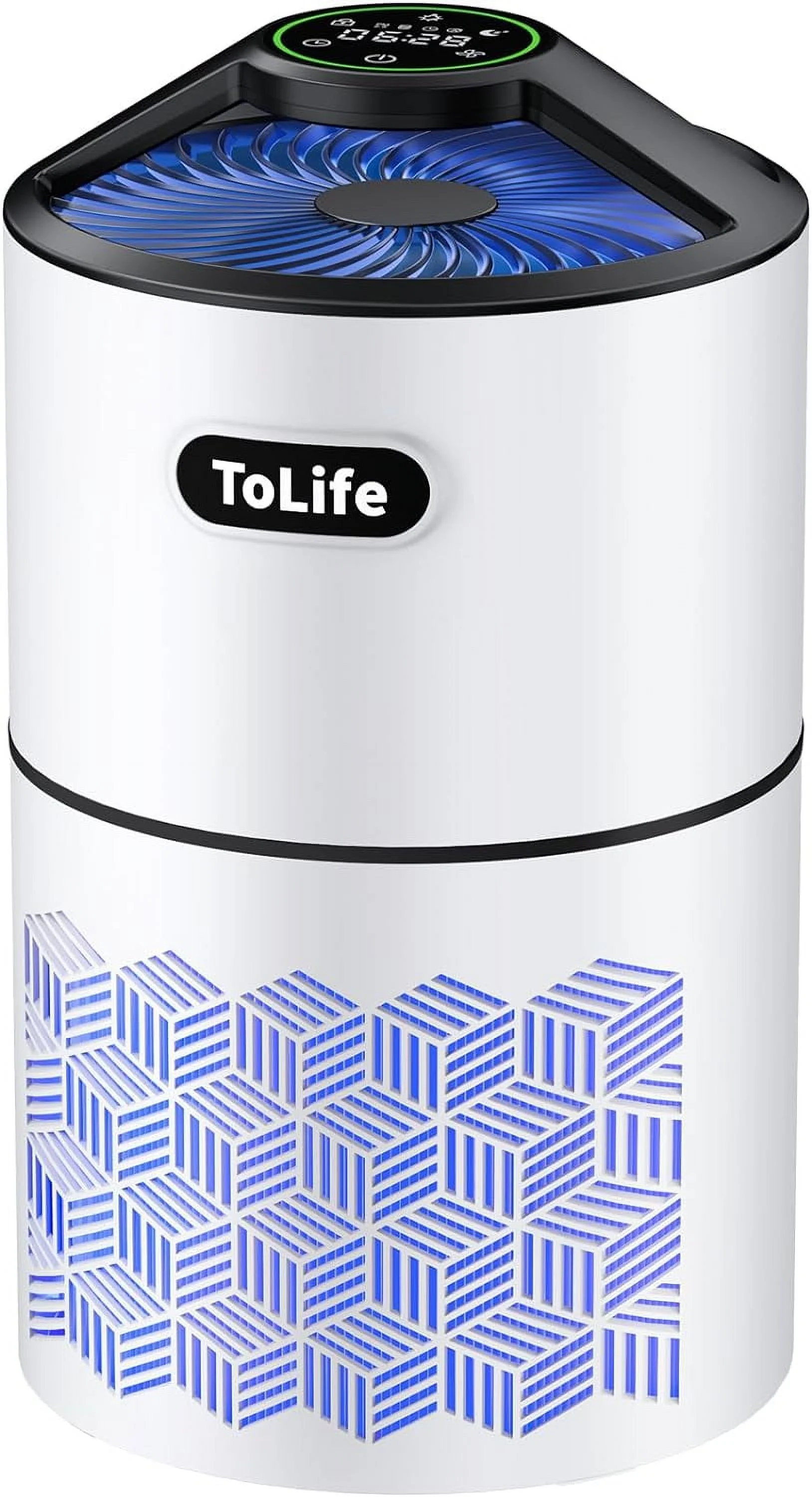 ToLife Air Purifiers for Home Large Room up to 1291 Sq ft True HEPA Filter Air Cleaner for Bedroom Remove Odor Smoke Allergies Dust Pet Hair, White