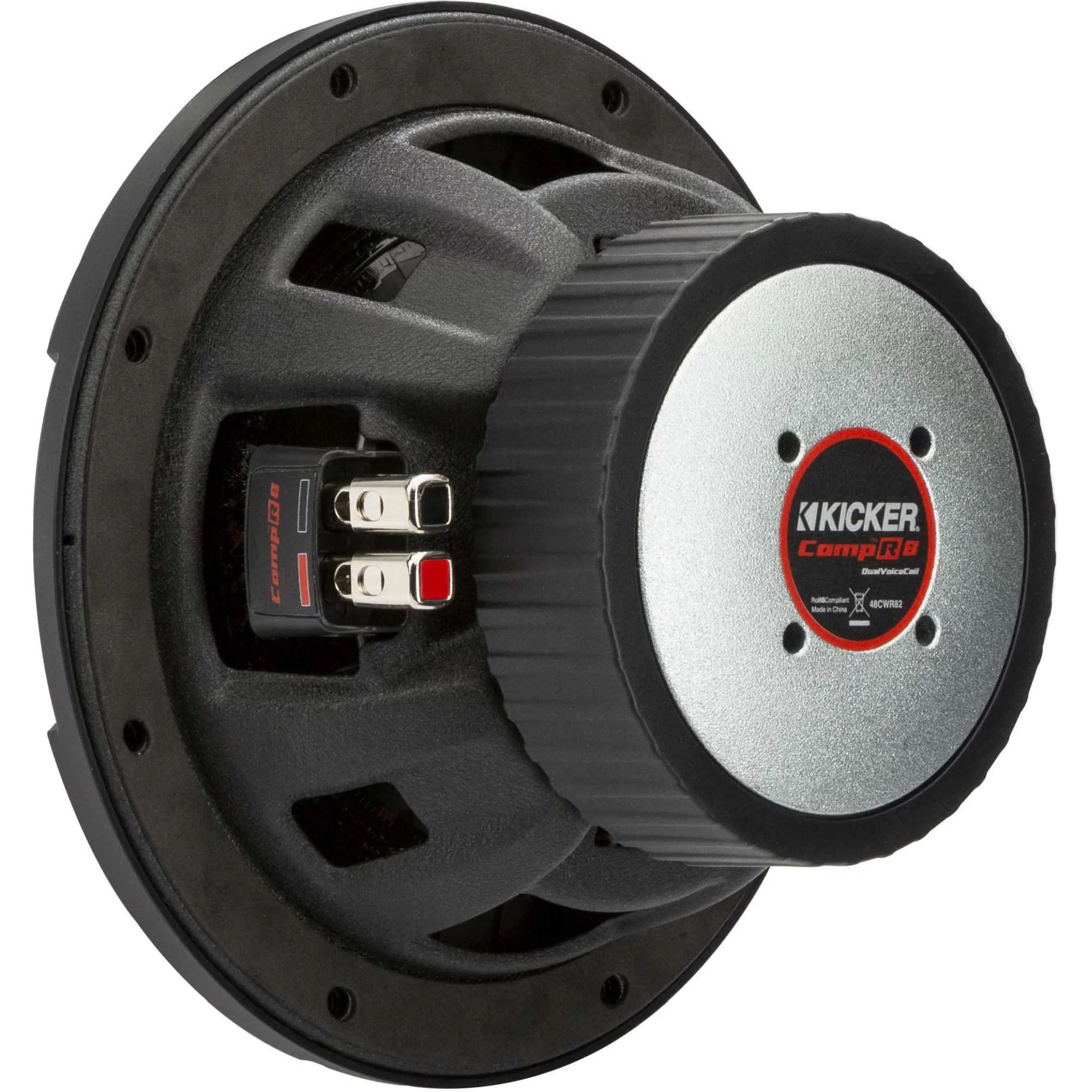 Kicker 48CWR82 CompR 8″ Subwoofer, DVC, 2-ohm – Includes Speaker Wire