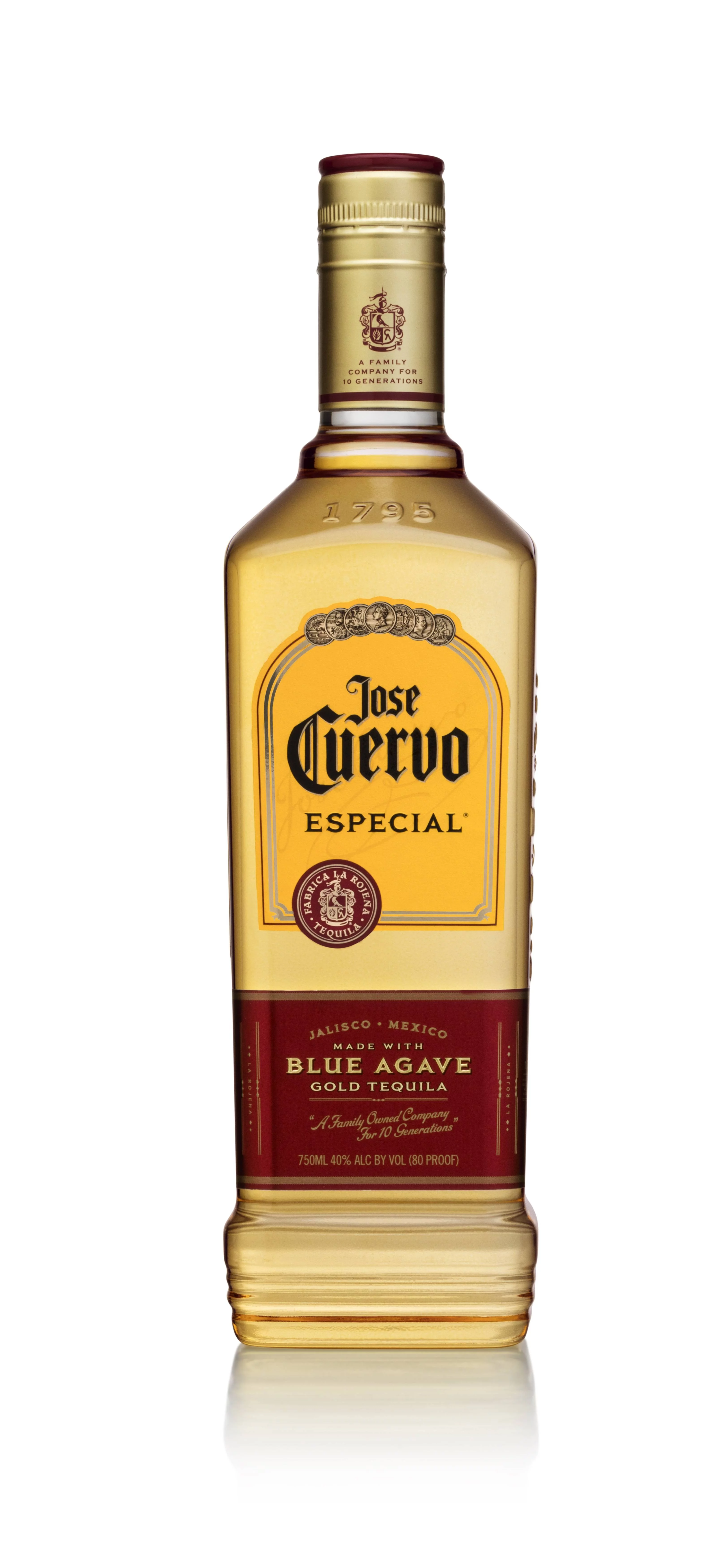 Jose Cuervo Especial Gold Tequila, 40% ABV, 750 ml Glass Bottle