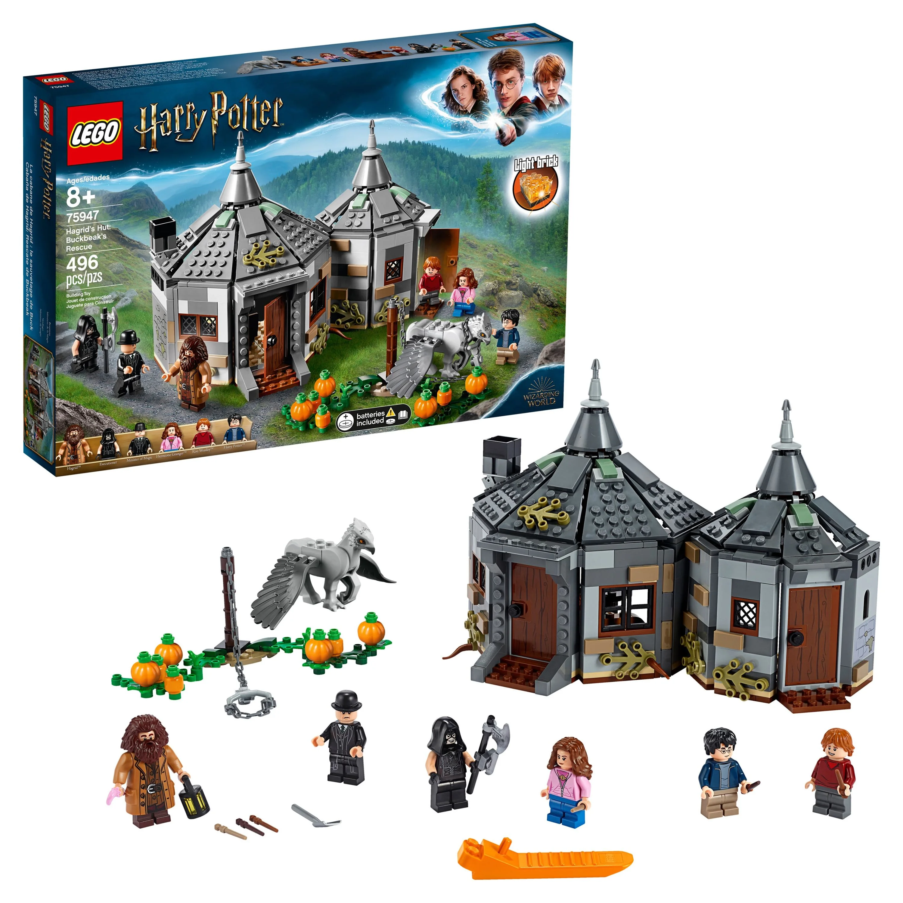 LEGO Harry Potter Hagrid’s Hut: Buckbeak’s Rescue 75947 Building Set (496 Pieces)