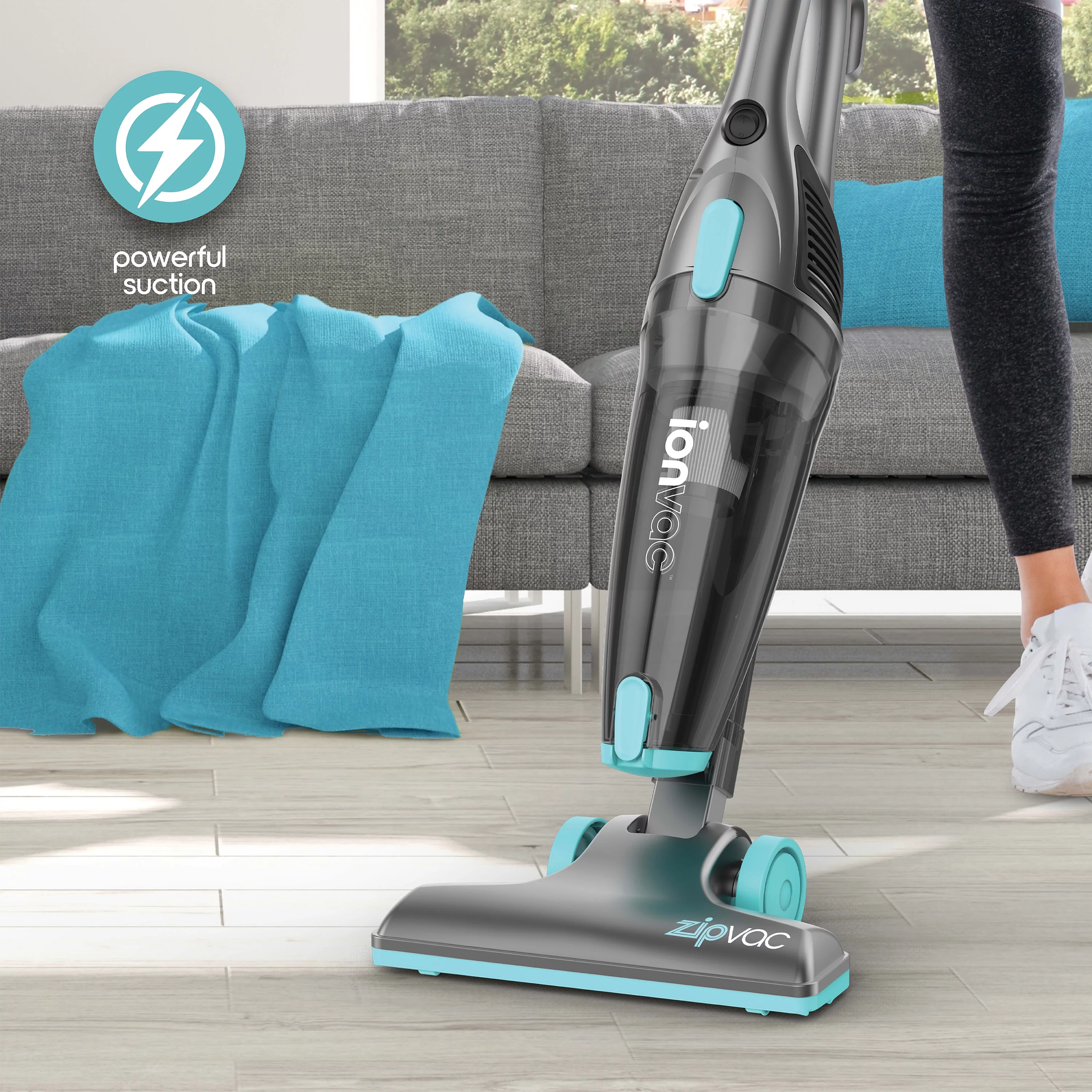 Ionvac ZipVac, 3-in-1 Corded Upright/Handheld Floor and Carpet Vacuum Cleaner, New