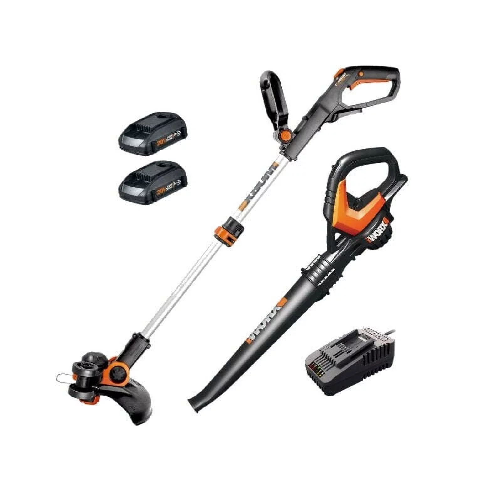 Worx WG916 Power Share 20V Trimmer and Blower Combo Kit (Battery & Charger Included)