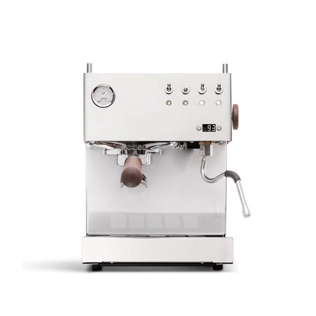 Ascaso Steel Duo Espresso Machine – Black and Walnut