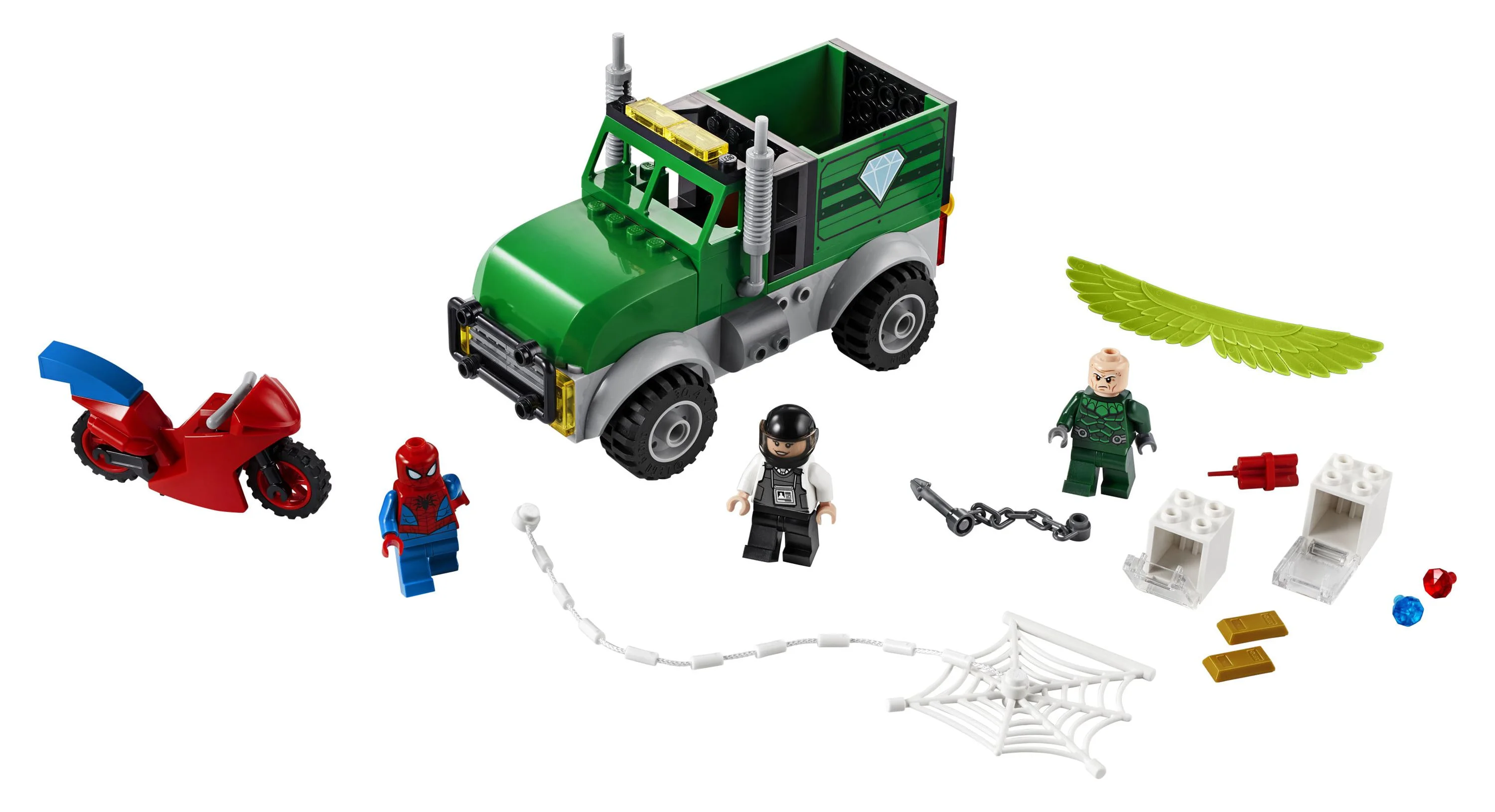 LEGO Marvel Spider-Man Vulture’s Trucker Robbery 76147 Building Toy for Superhero Fans Ages 4 and up (93 Pieces)