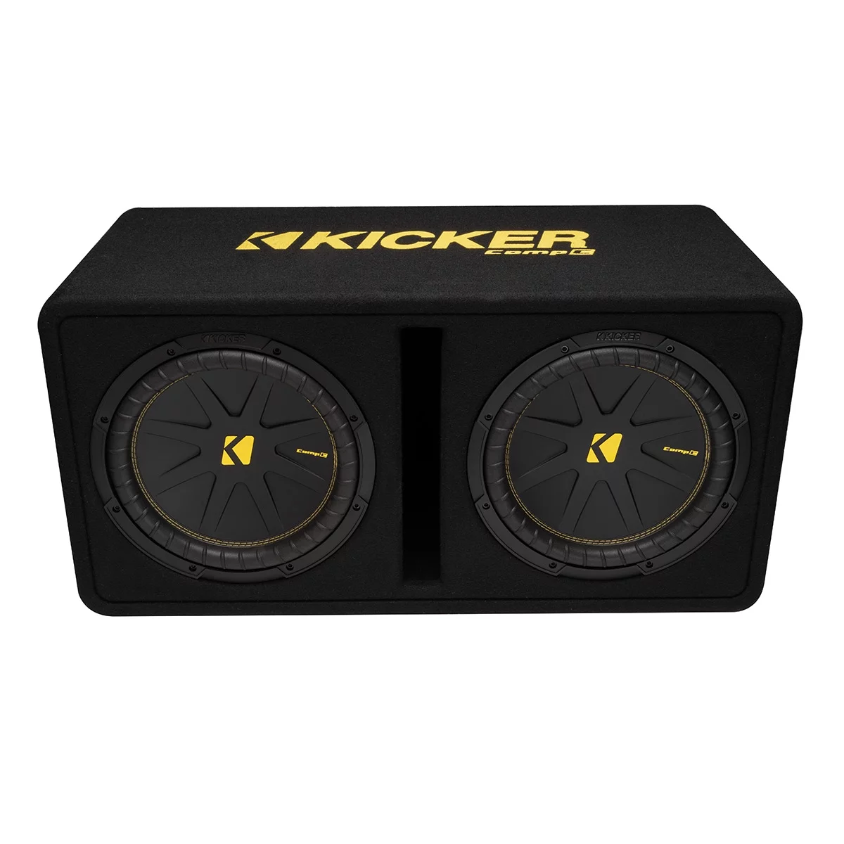 Kicker 50DCWC122 Dual 12″ 2-Ohm CompC Subwoofers in Vented Enclosure