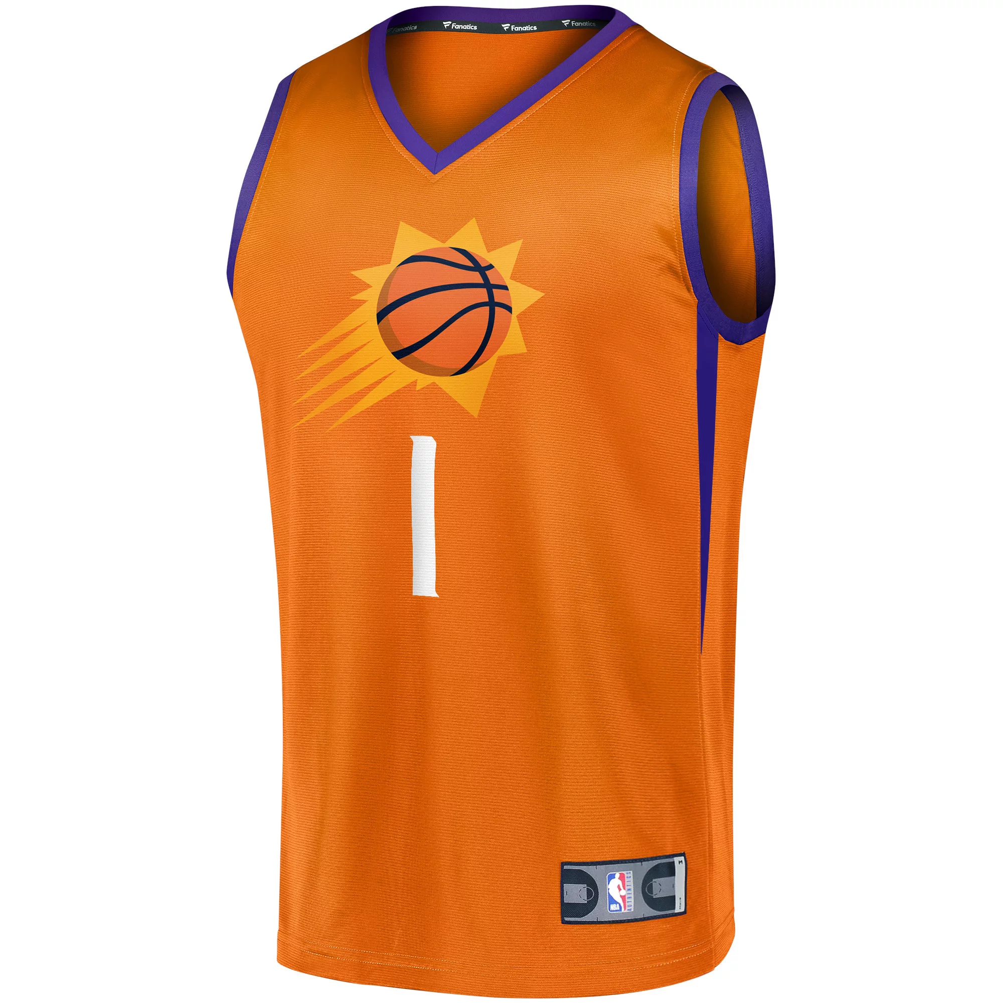 Men’s Fanatics Branded Devin Booker Orange Phoenix Suns Fast Break Team Replica Jersey – Statement Edition