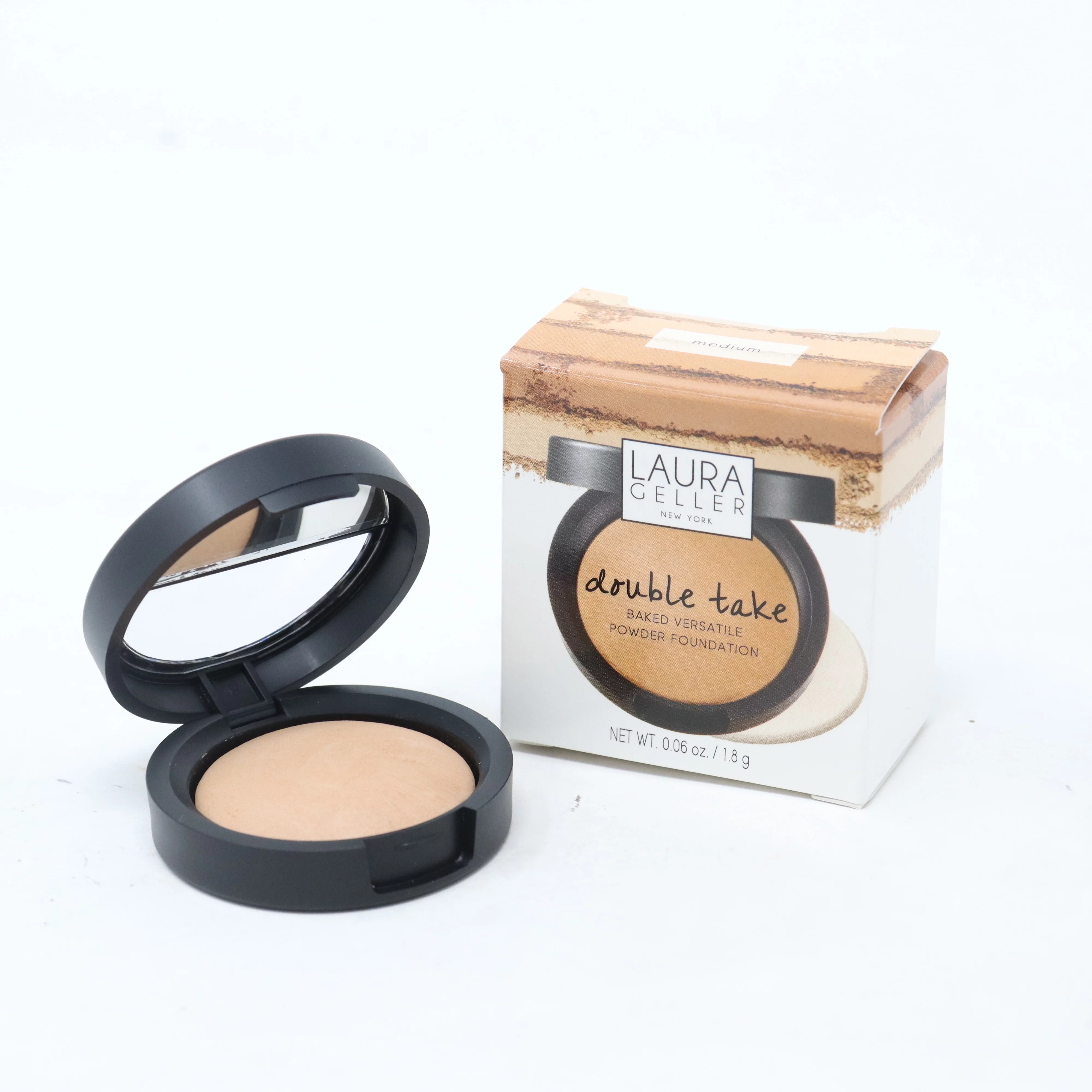 Laura Geller Double Take Baked Versatile Powder Foundation 0.06oz Medium New