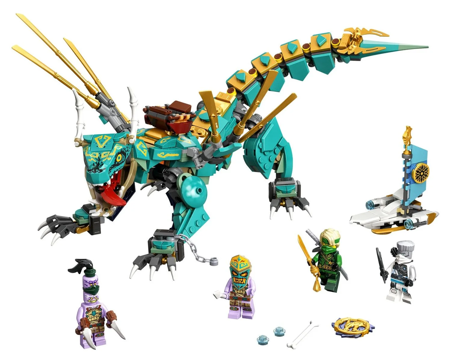 LEGO NINJAGO Jungle Dragon 71746 Building Toy Ninja Playset (506 Pieces)