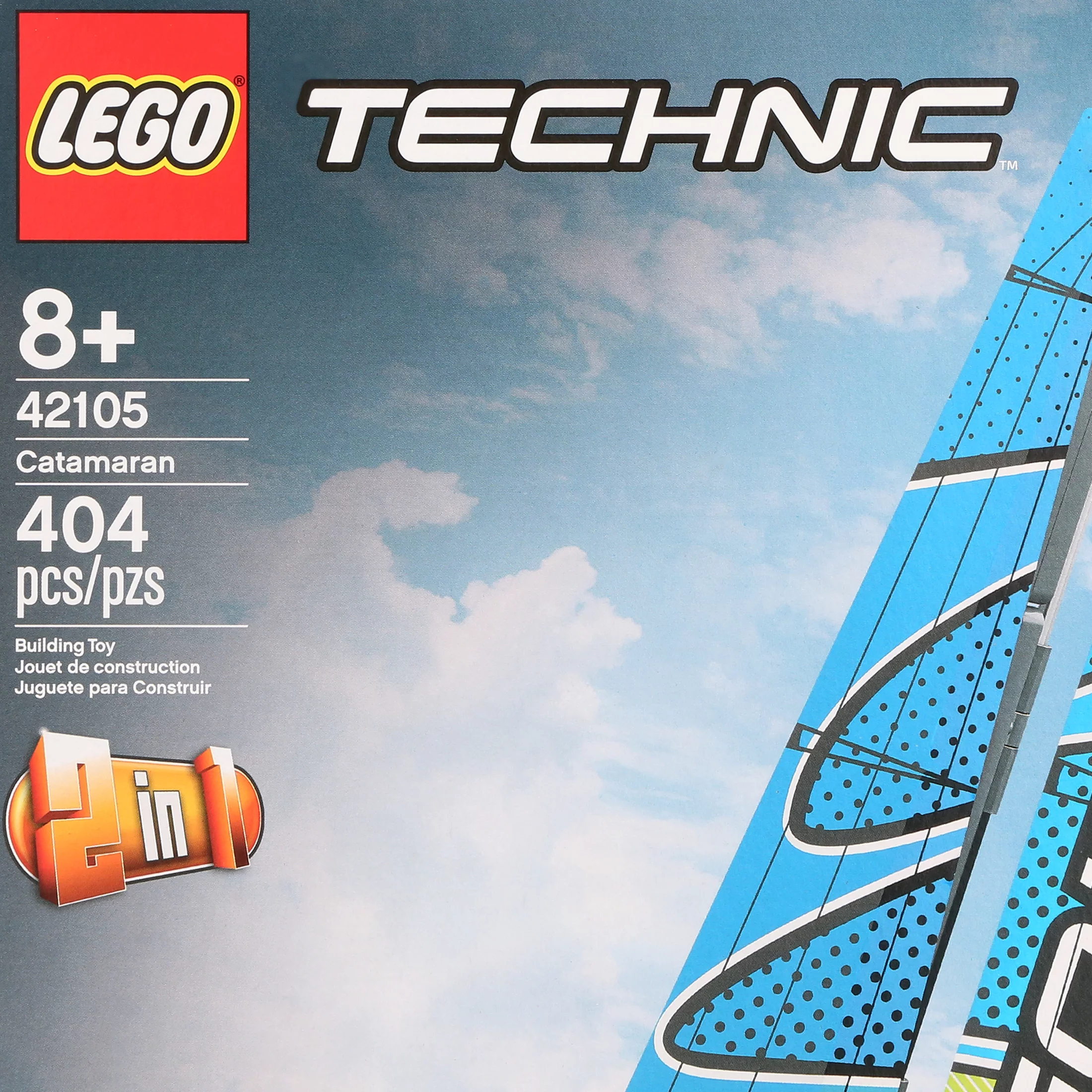 LEGO Technic Catamaran 42105 Model Sailboat Building Kit (404 pieces)