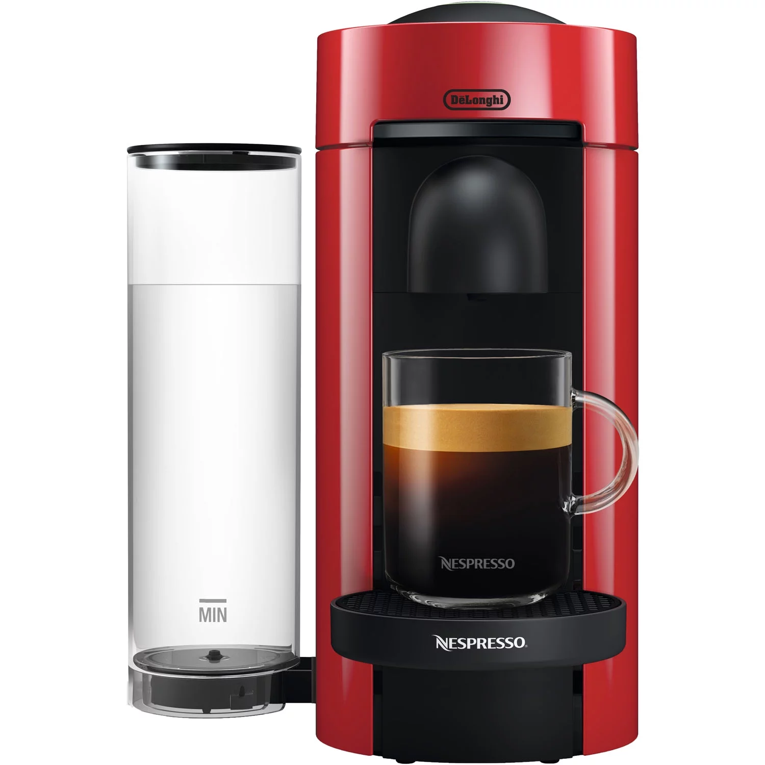 Nespresso VertuoPlus Coffee and Espresso Maker by De’Longhi, Cherry Red