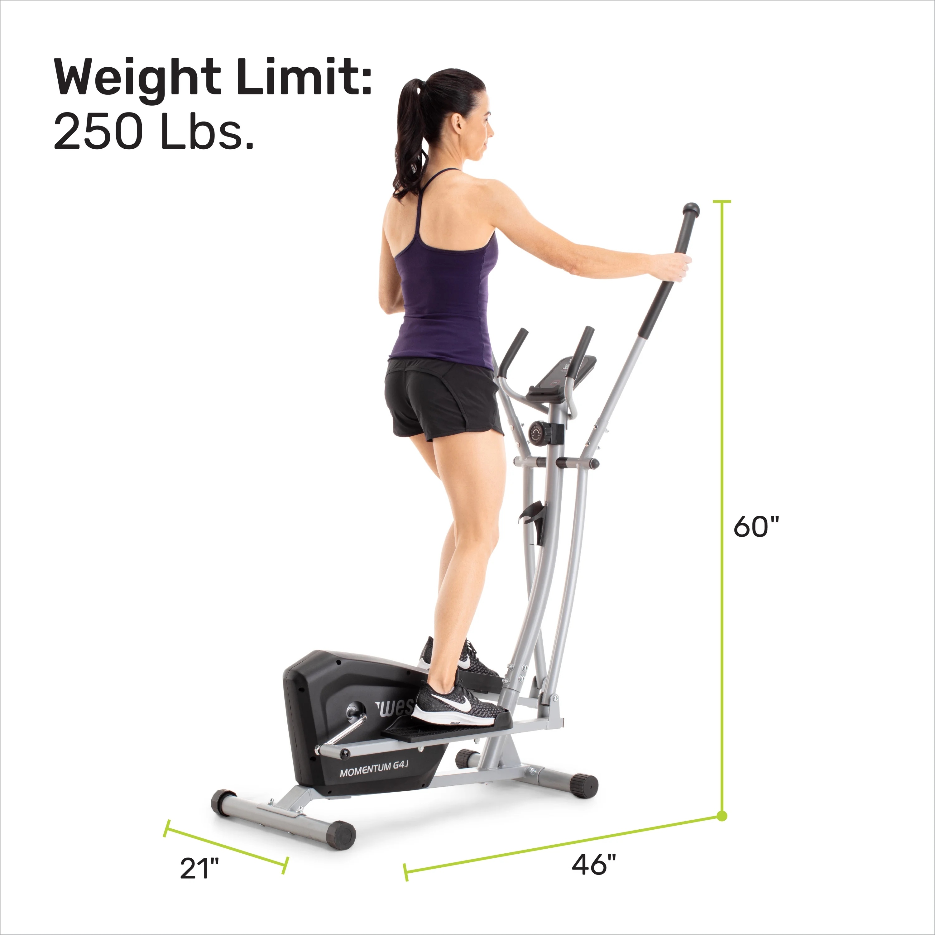 Weslo Momentum G 4.1 Rear-Drive Elliptical with Inertia-Enhanced Flywheel