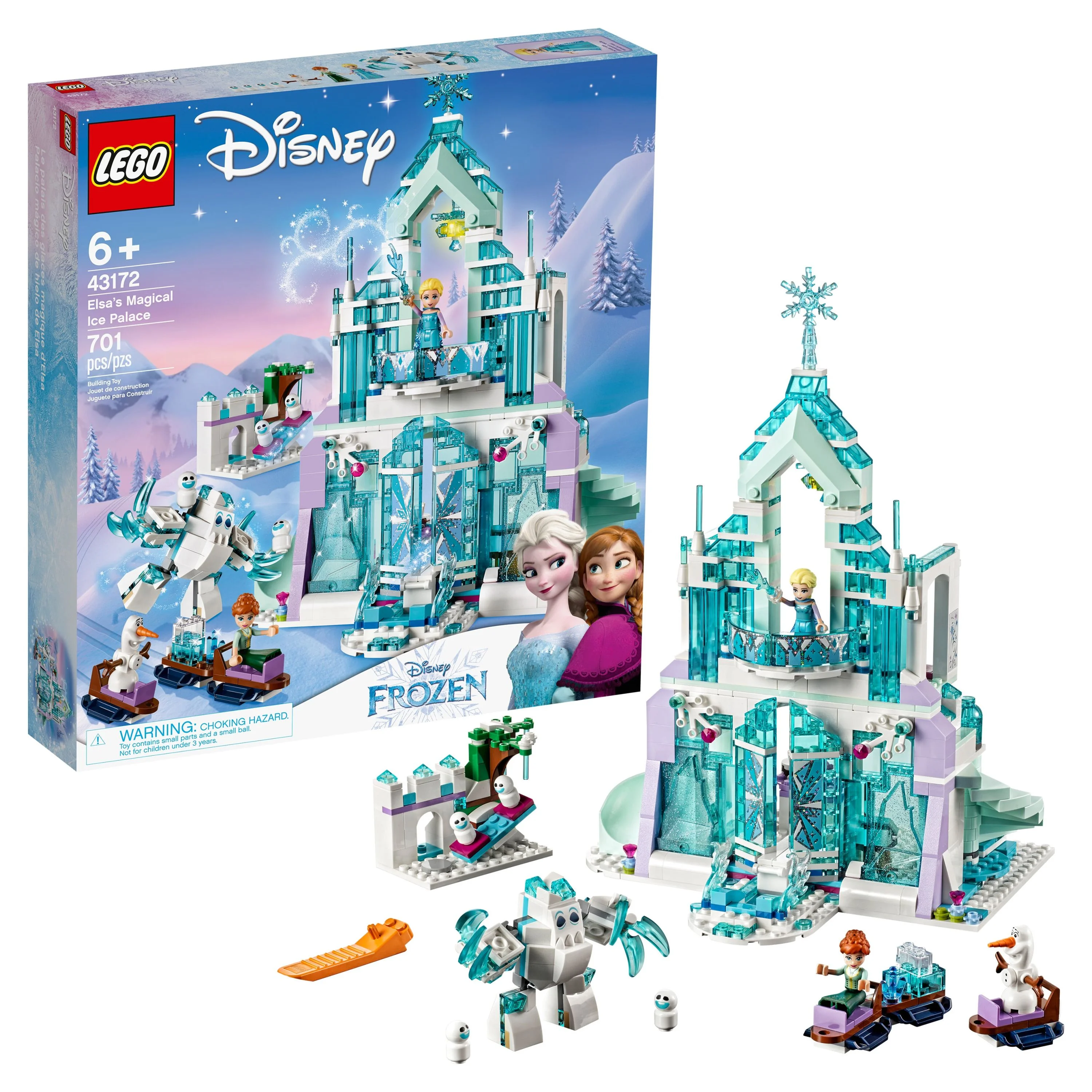 LEGO Disney Princess Elsa’s Magical Ice Palace 43172 Toy Castle Building Kit (701 pieces)