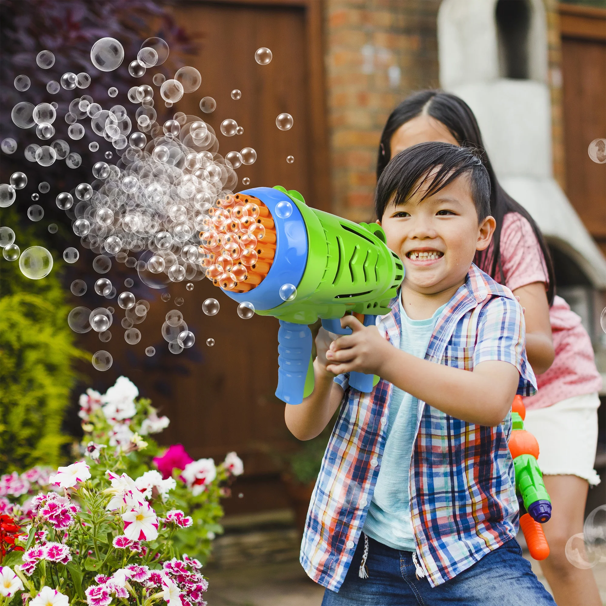 Play Day Bubble Barrage, Includes 4oz Solution & Drip Tray – Unisex, Children Ages 3+