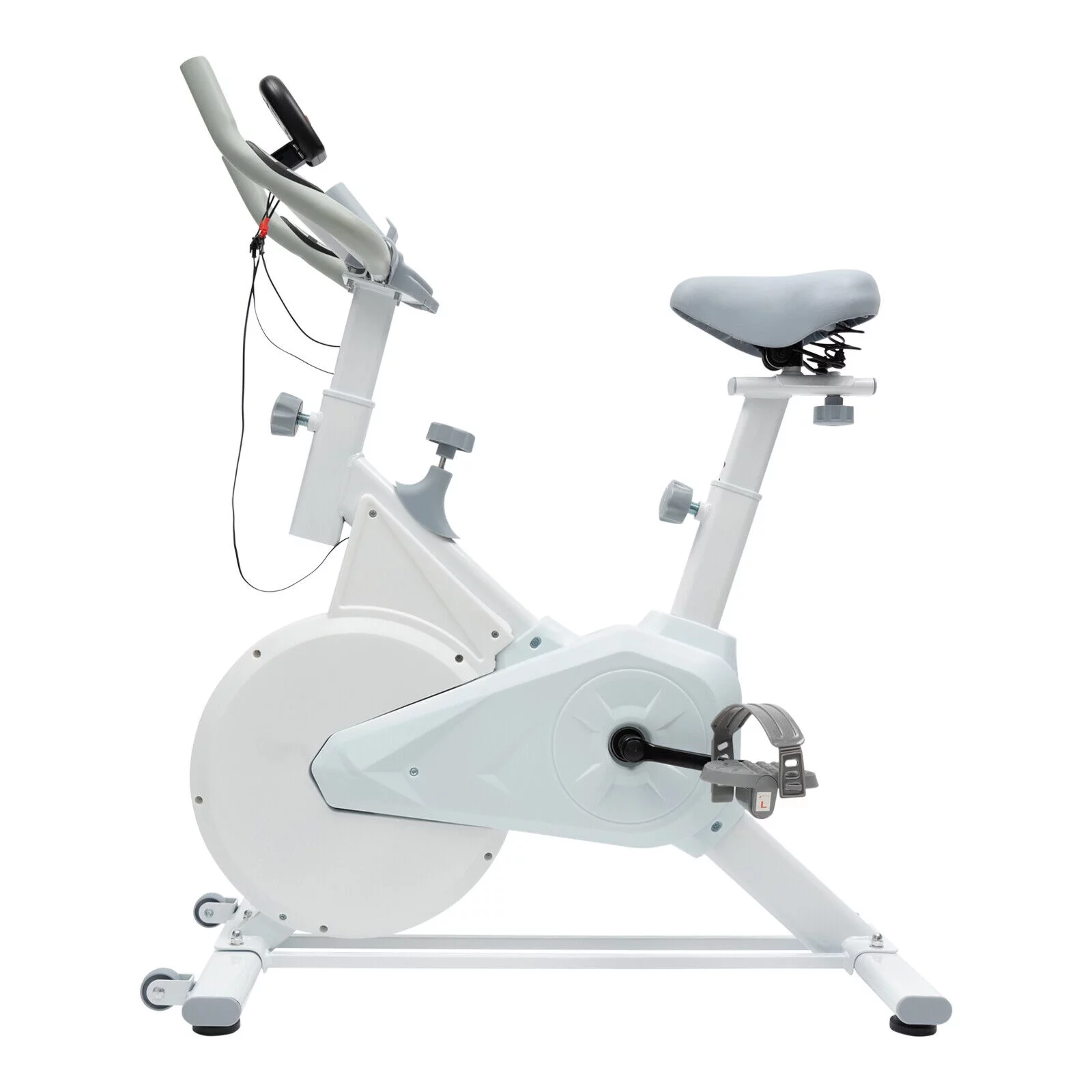 Indoor Cycling Exercise Bike,Stationary Exercise Bikes Home Cardio Workout Bicycle 180lb White