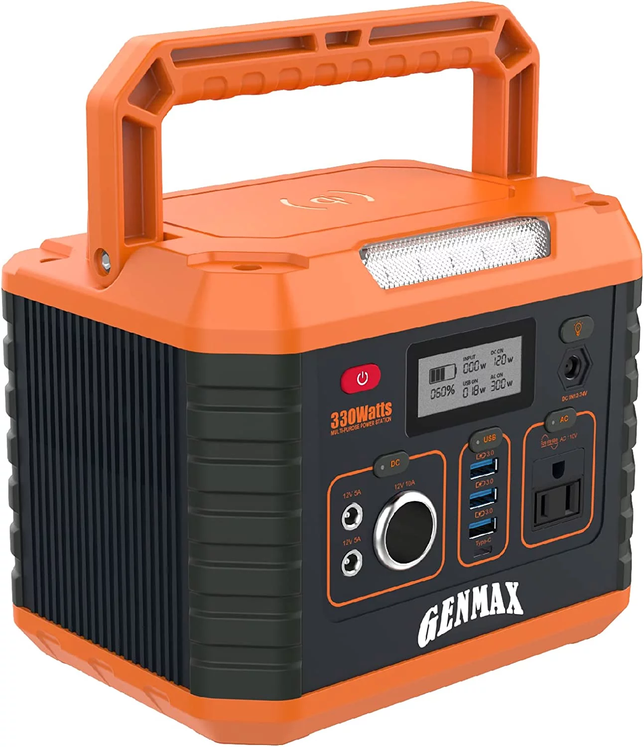 GENMAX Portable Power Station .330Watt Power Bank with AC Outlet for Outdoors Camping Travel Hunting Emergency Use