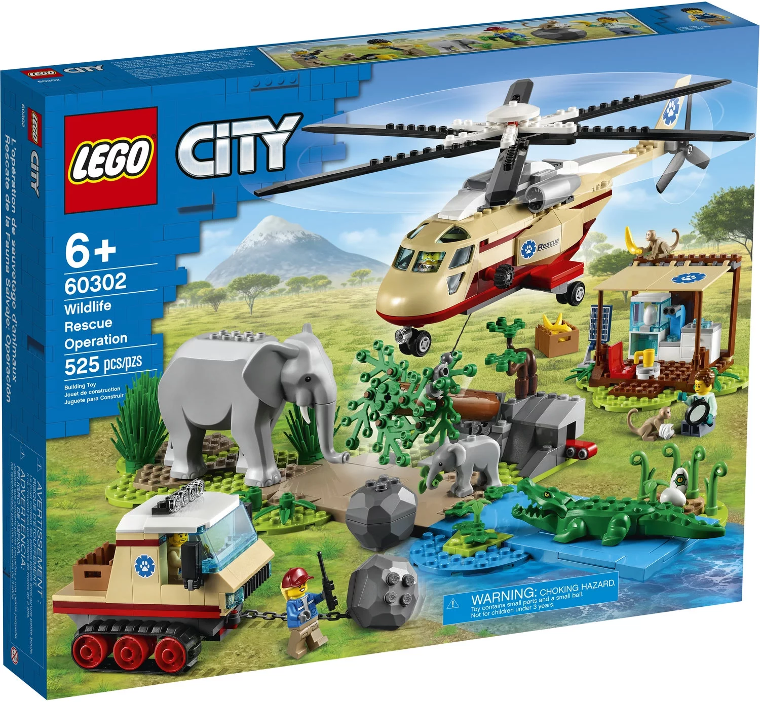 LEGO City Wildlife Rescue Operation 60302 Building Toy for Kids (525 Pieces)