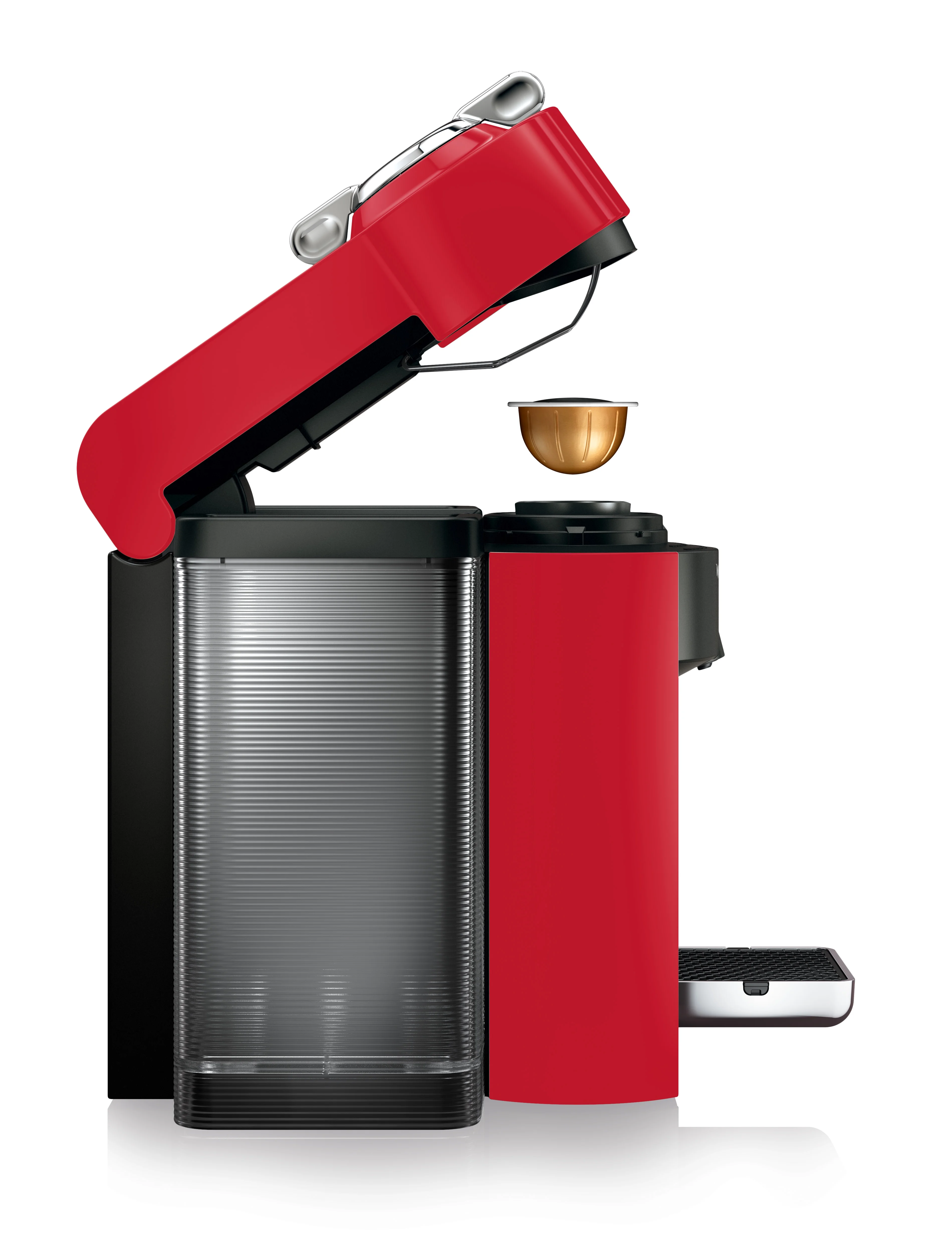 Nespresso Evoluo Coffee and Espresso Machine by De’Longhi, Red