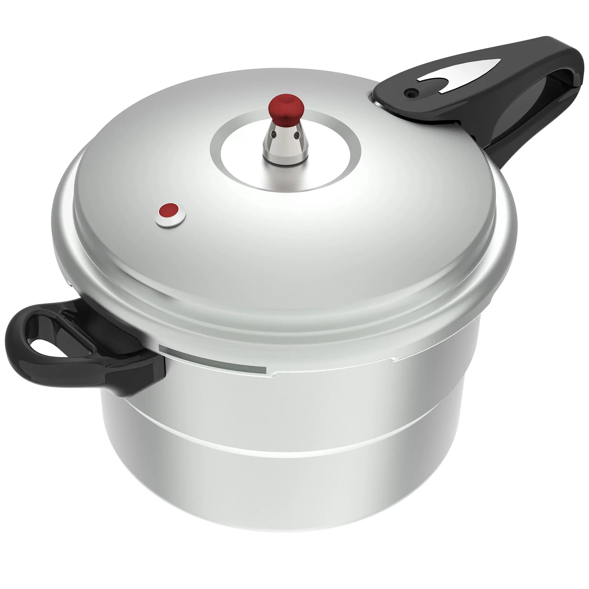 Babyltrl 7.4 Quart Aluminum Pressure Cooker with Steamer, Silver