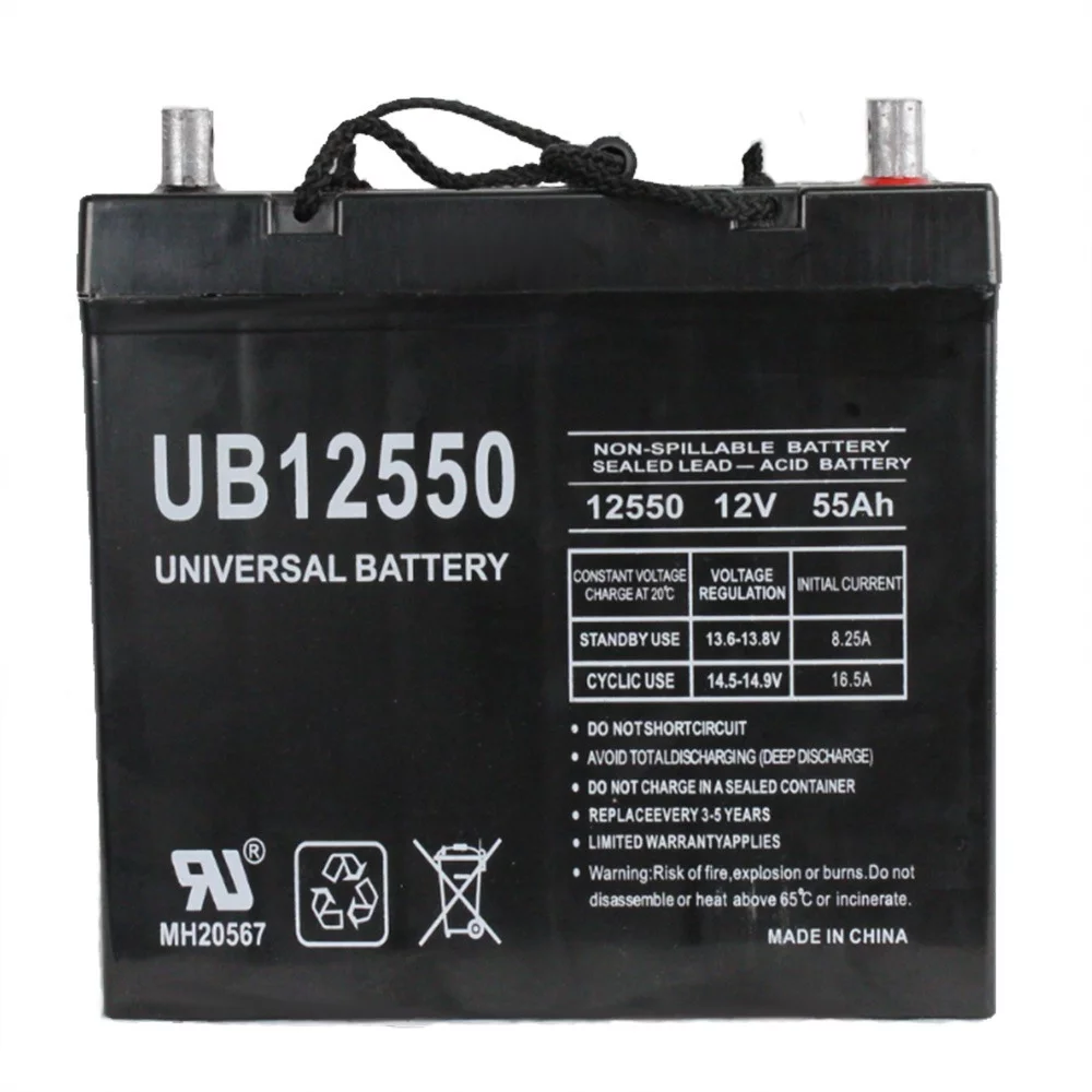 12V 55Ah SLA RA12-55, RA12-55H Replacement Battery