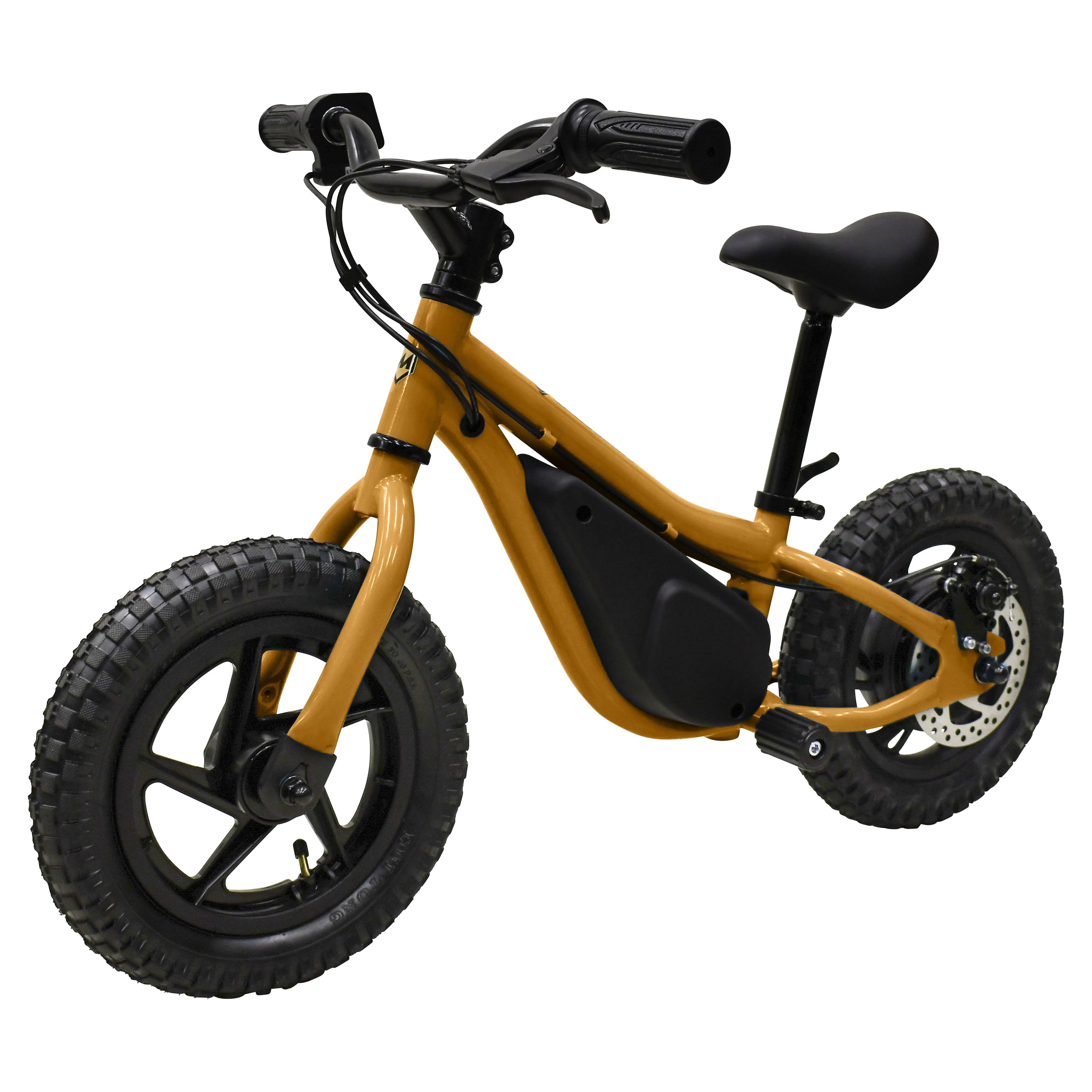 Massimo E11 24V Electric Balance Bike Bicycle | Seat Height 14in – 18in Battery Powered Ages 3 & Up (Yellow)