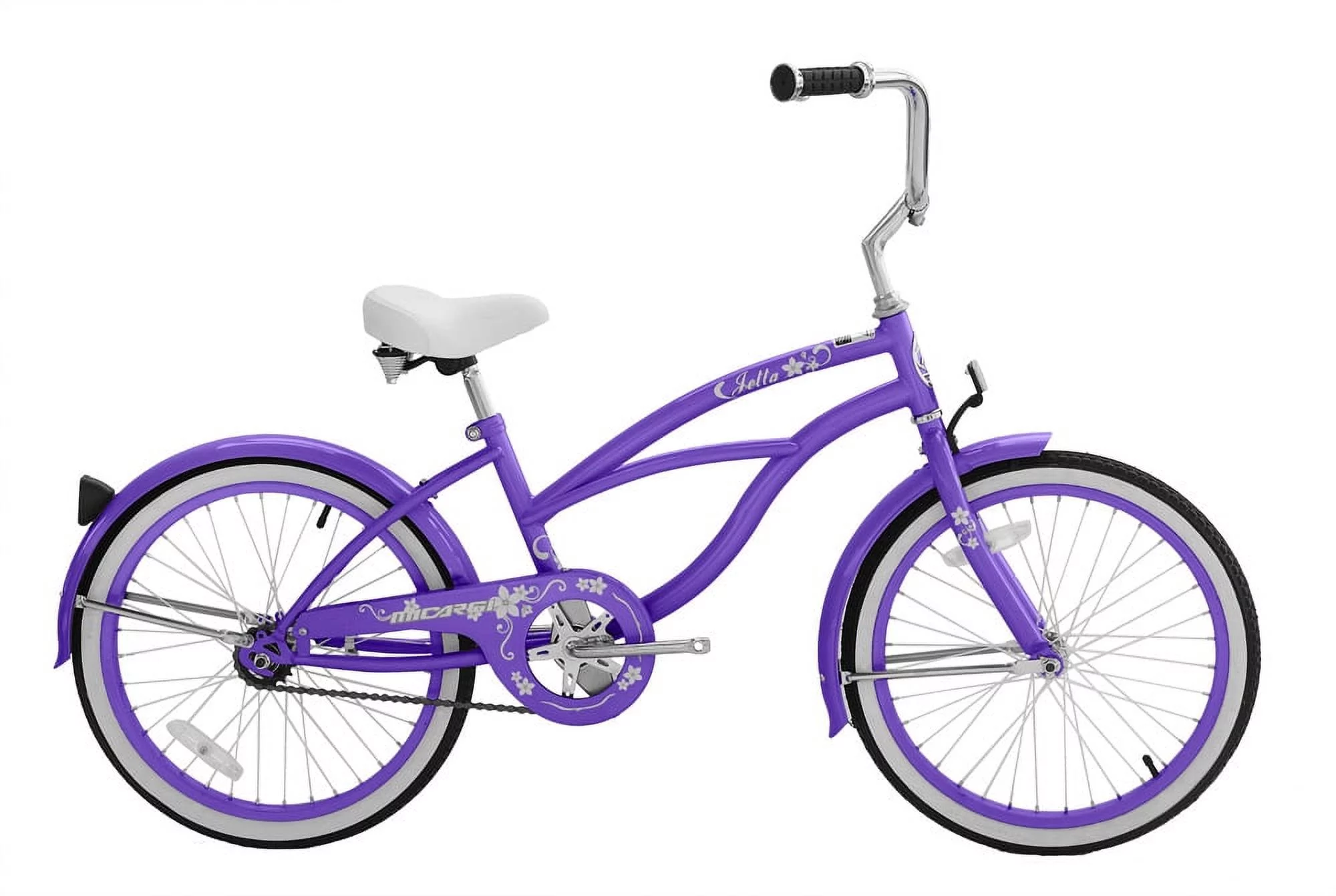 Micargi JETTA 20′ Beach Cruiser Coaster Brake Single Speed Stainless Steel Spokes One Piece Crank Alloy Baby Blue Rims 36H Color: BABY BLUE