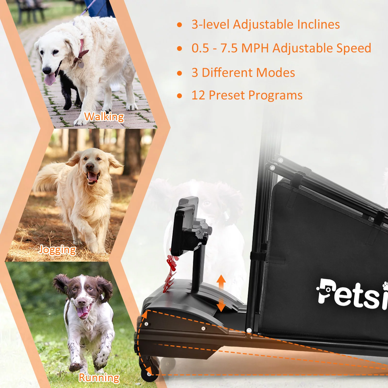 Infans Pet Treadmill Indoor Exercise For Dogs Pet Exercise Equipment w/ Remote Control