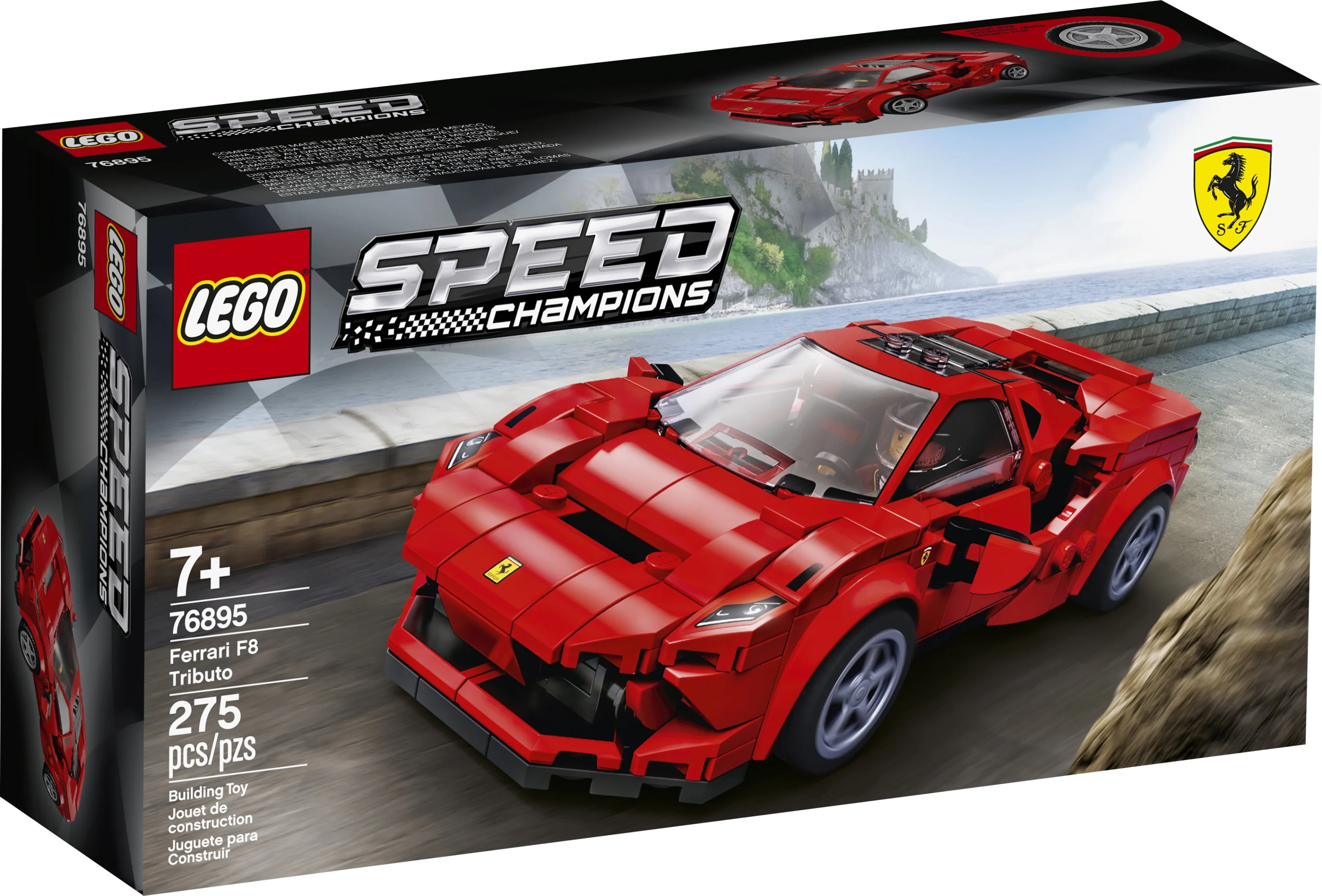 LEGO Speed Champions 76895 Ferrari F8 Tributo Racing Model Car, Vehicle Building Car (275 pieces)