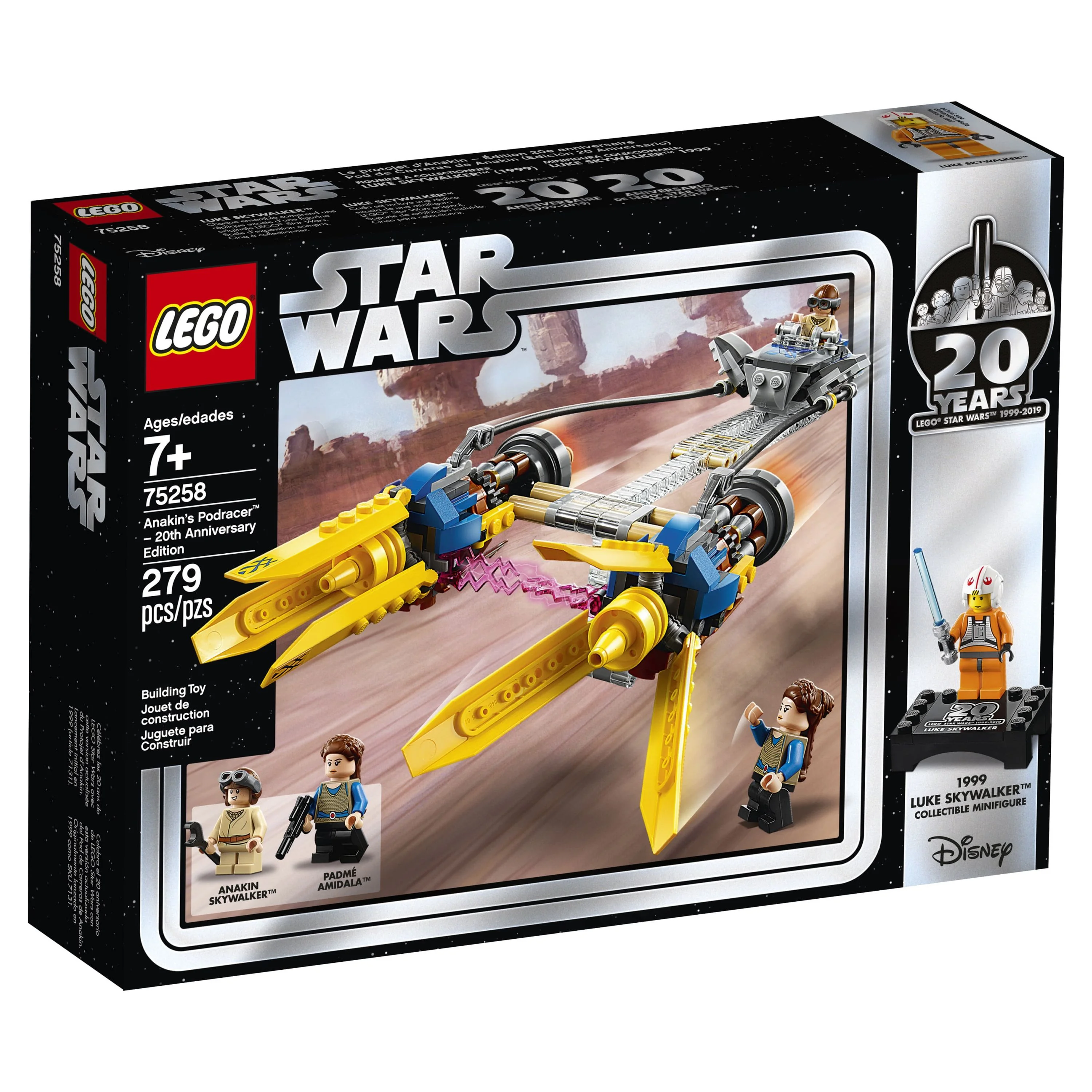 LEGO Star Wars 20th Anniversary Edition Anakin’s Podracer Vehicle Building Set 75258