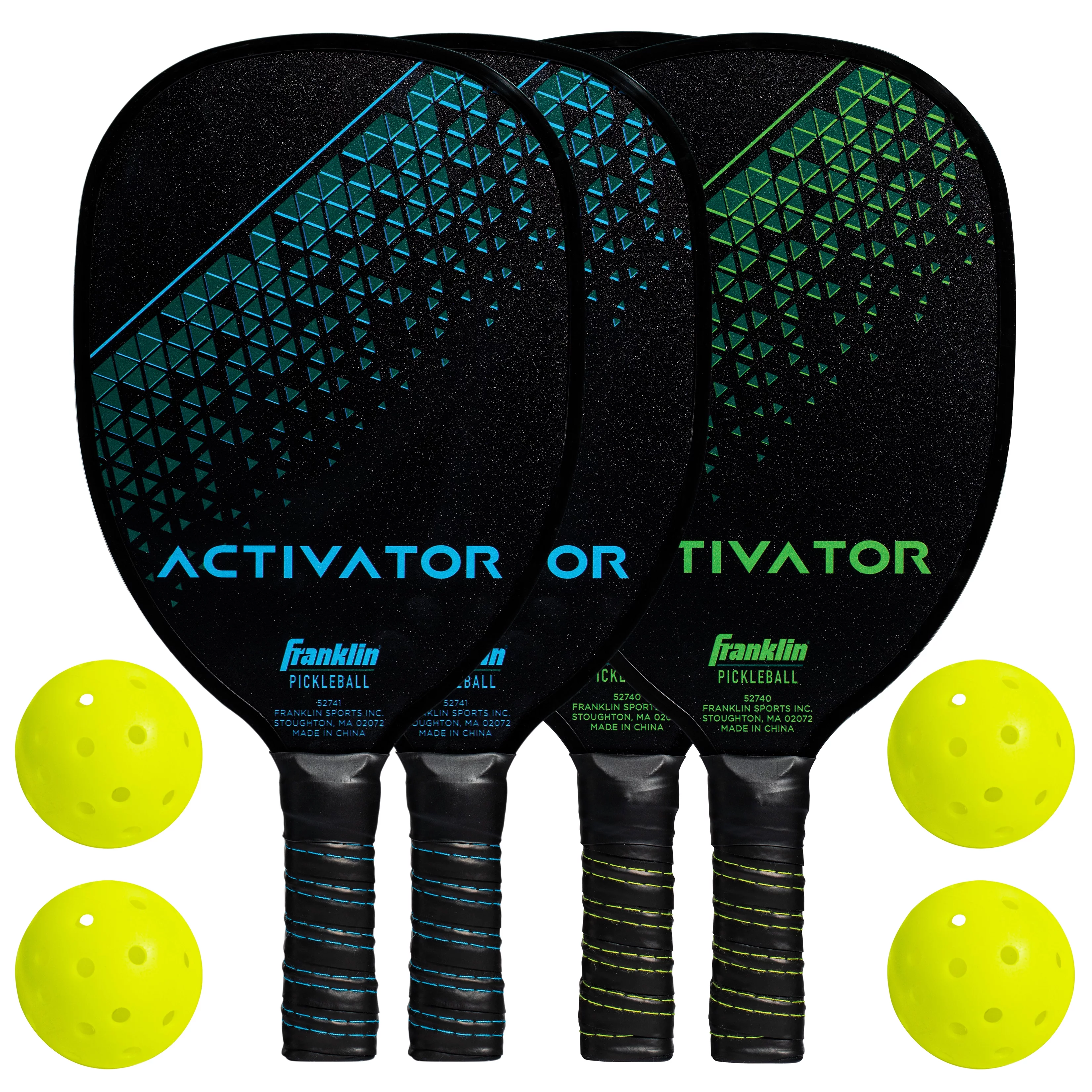 Franklin Sports Pickleball Paddle – Wooden Pickleball Paddle 4 Player Paddle and Ball Set- USA Pickleball (USAPA) Approved