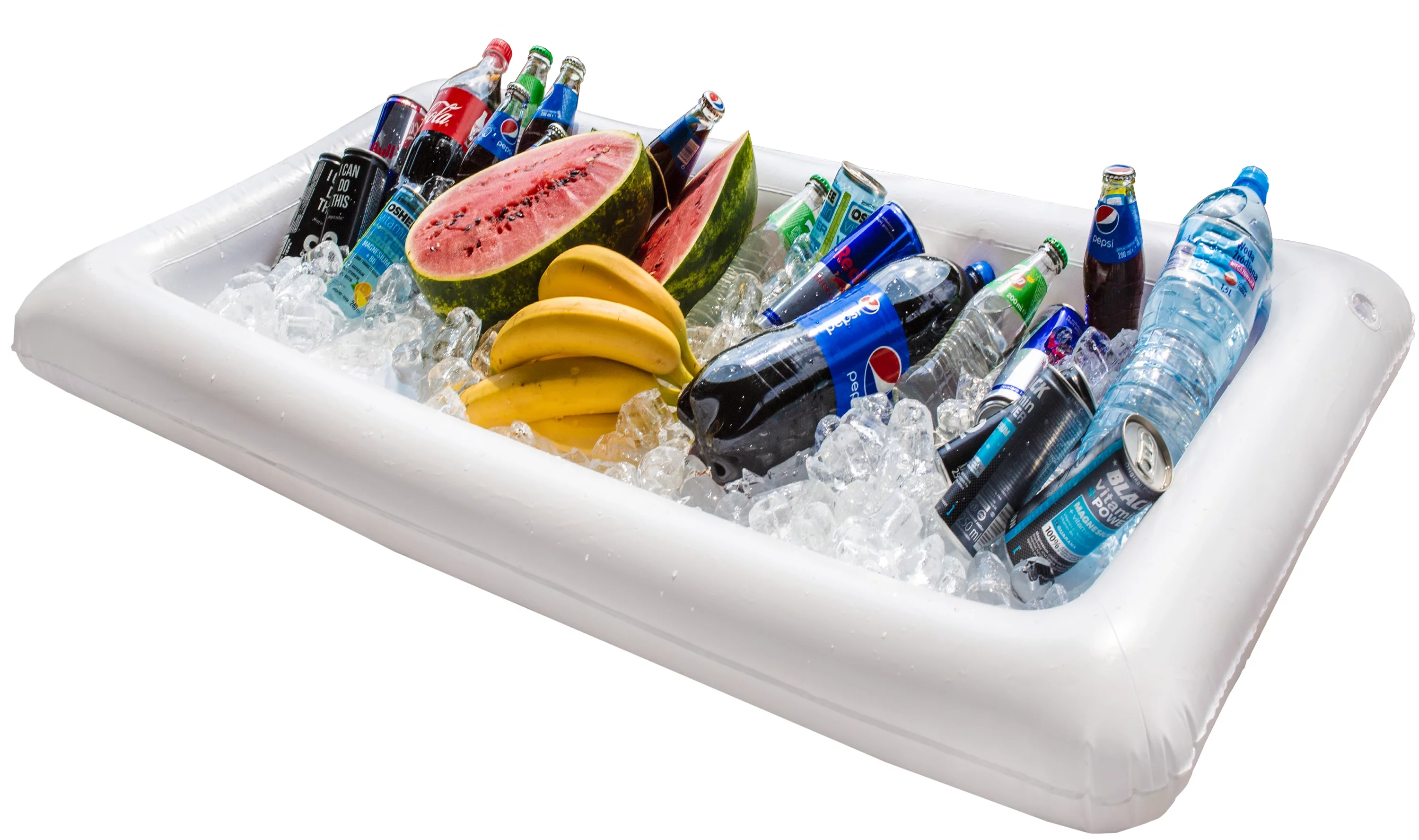 Inflatable Serving Bar, Buffet Salad Food & Drink Tray, Party Food Cooler with Drain Plug for Picnic & Camping, By Kitchen Dreams