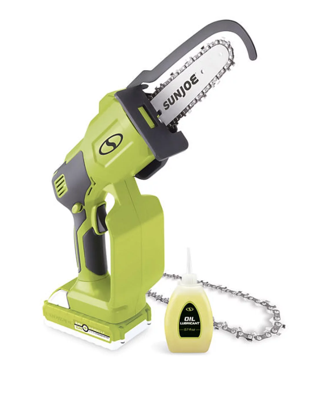 Restored Sun Joe 24V One-Handed Chain Saw Kit W/ Bonus Chain, 2.5-Ah Battery & Charger (Refurbished)