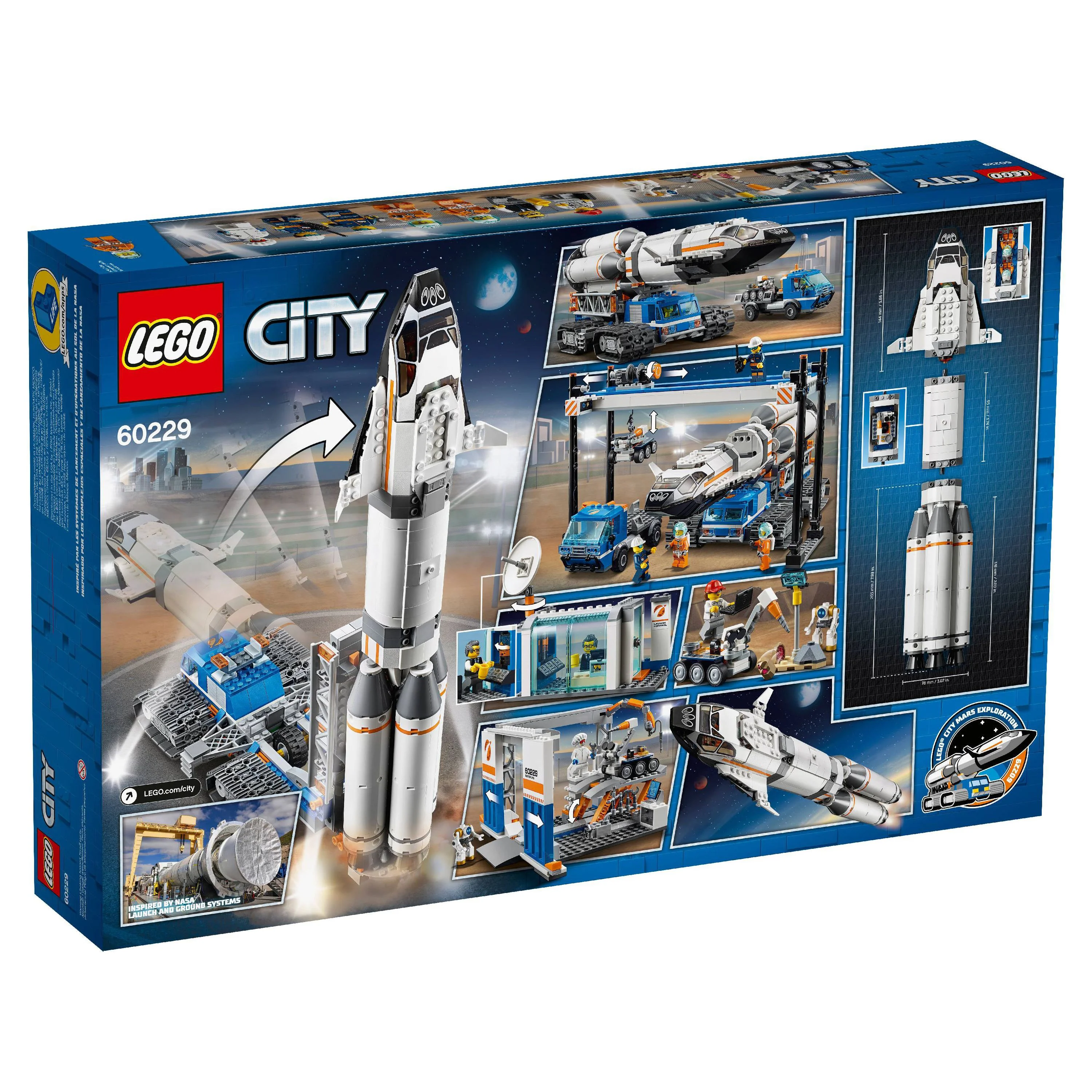 LEGO City Space Rocket Assembly & Transport 60229 Toy Set (1055 Pieces)