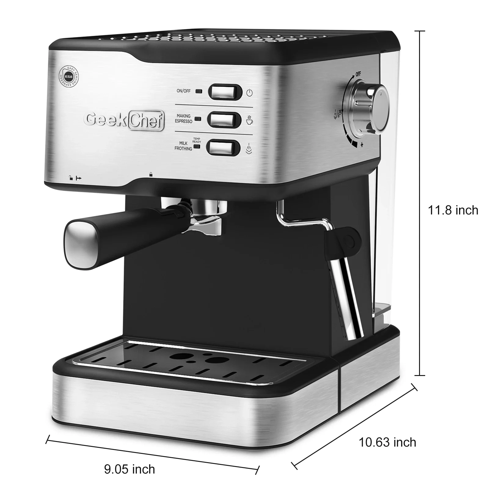 Espresso Machine; Espresso and Cappuccino latte Maker 20 Bar Pump Coffee Machine Compatible with ESE POD capsules filter; 950W; 1.5L Water Tank(Banned selling Amazon)