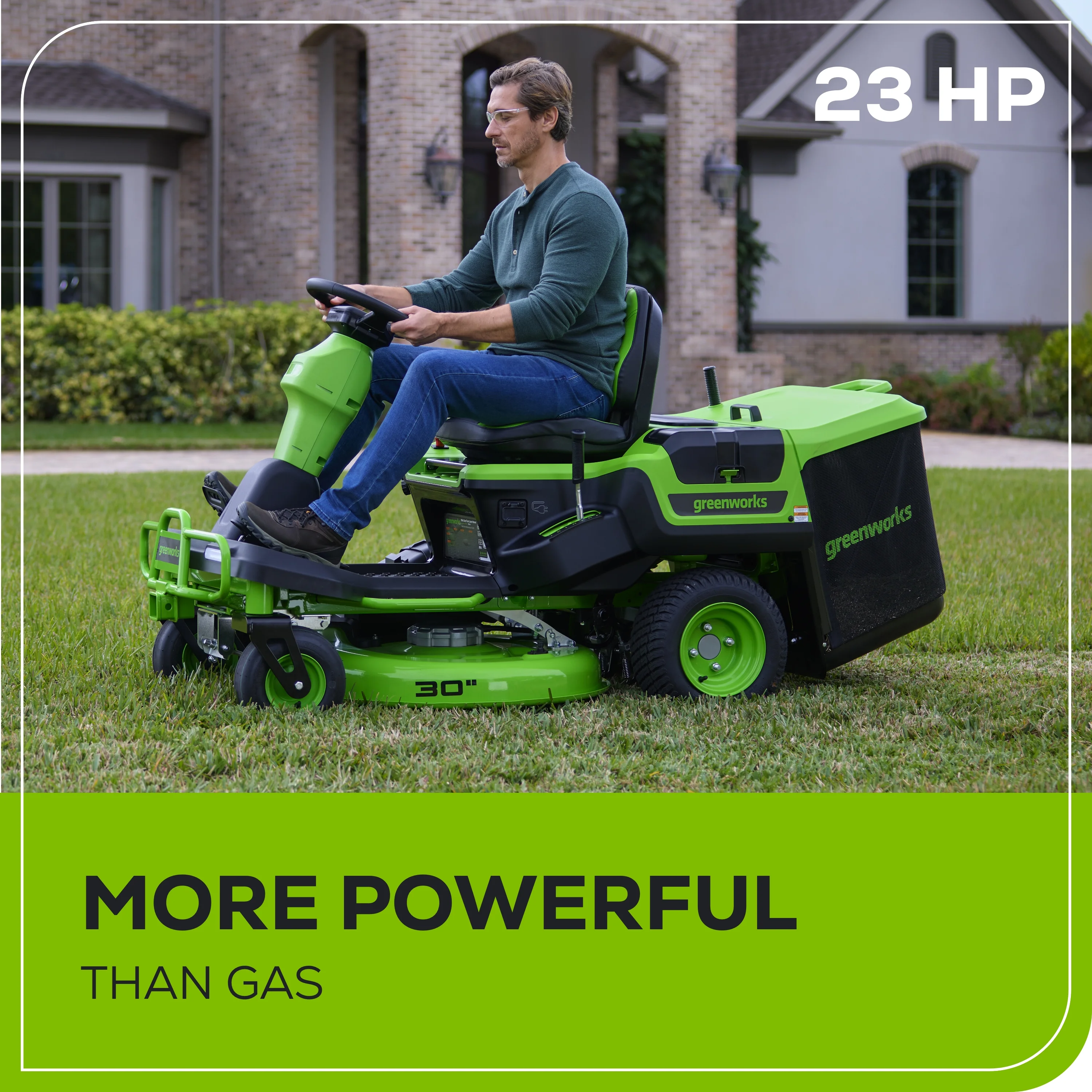 Greenworks 60V 30?? CrossoverZ Zero Turn Riding Lawn Mower with (3) 8.0 Ah, (1) 4.0 Ah Batteries & 600-Watt Charger 7422702