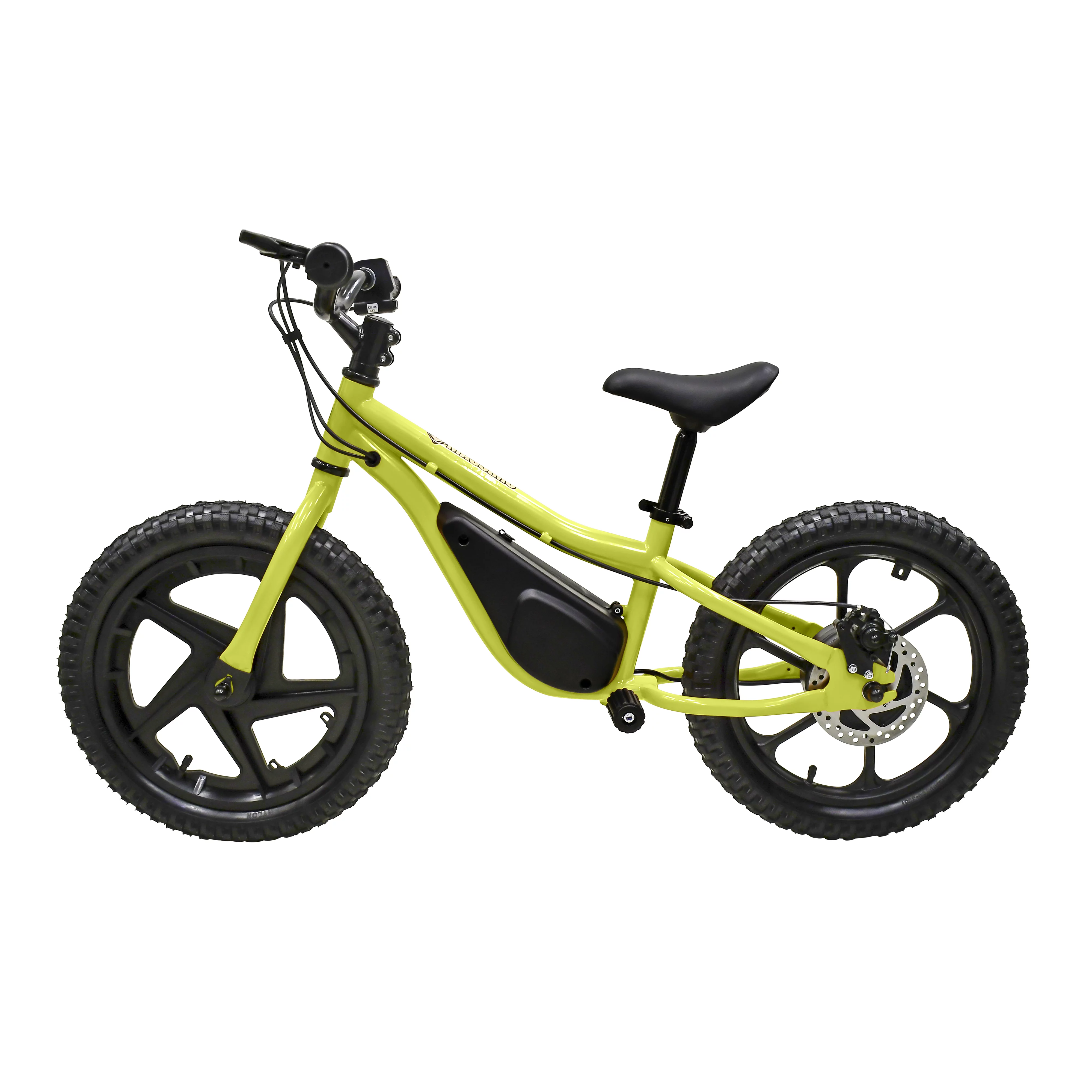 Massimo E13 24V Electric Balance Bike Bicycle | Seat Height 18in – 22in Battery Powered Ages 5 & Up (Yellow)