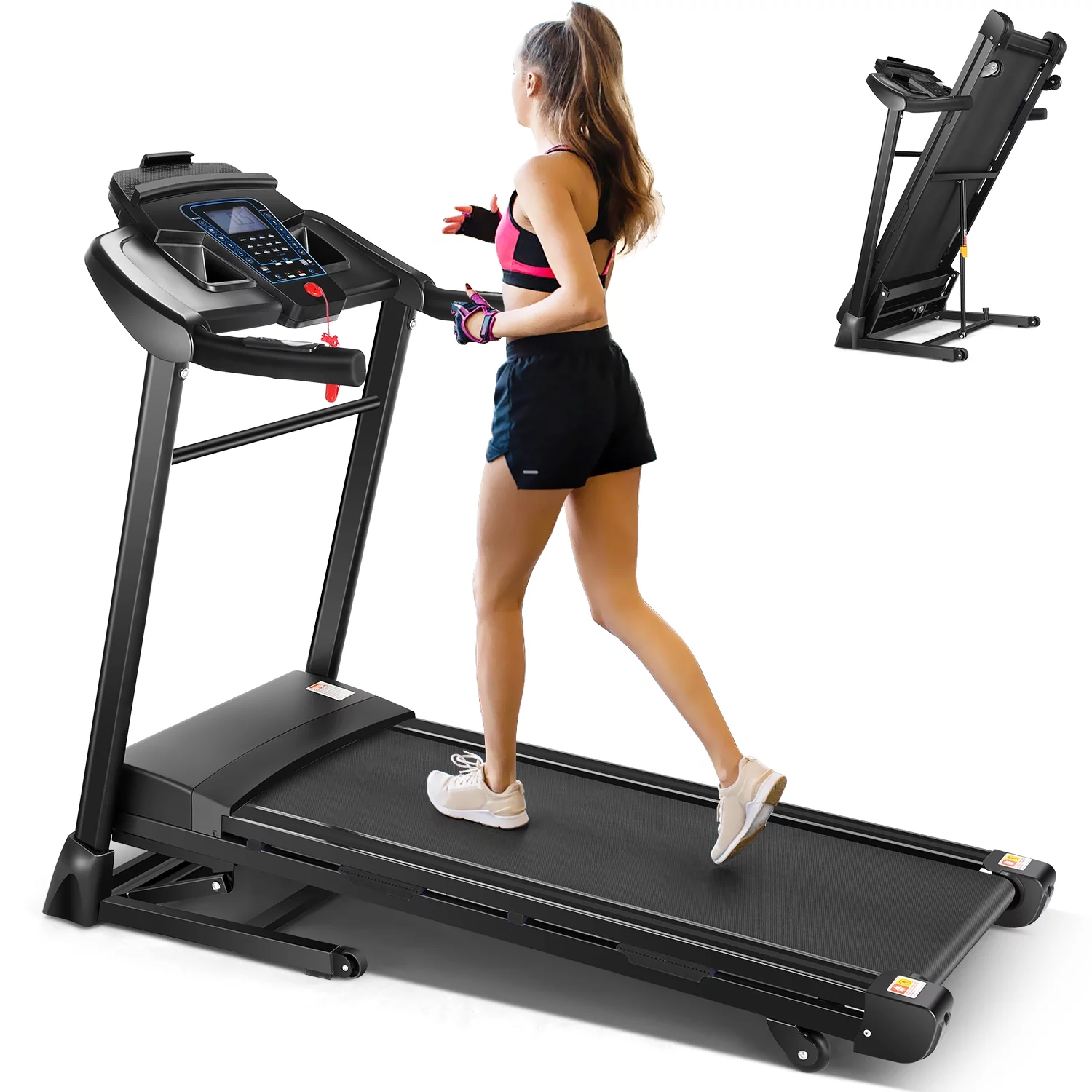 Treadmill with Auto Incline, Treadmill 300 lb Capacity with APP & Bluetooth Audio Speakers, 3.25HP Ultra-Quiet & Wide Electric Walking Running Machine for Home/Gym Cardio Use