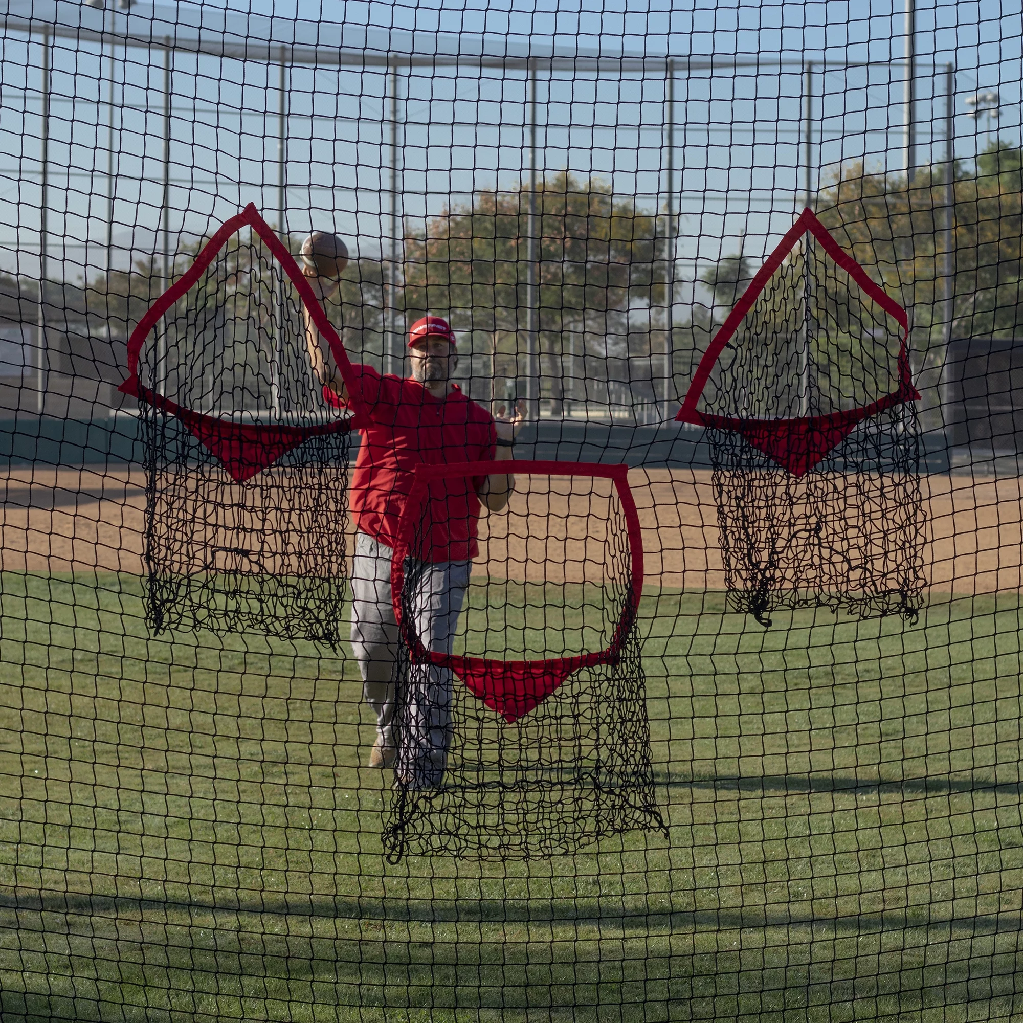 PowerNet 8×8 Ft Football 3 Pocket Net | Improve Throwing Passing Accuracy | Durable Training Equipment for Everyday Quarterback Use