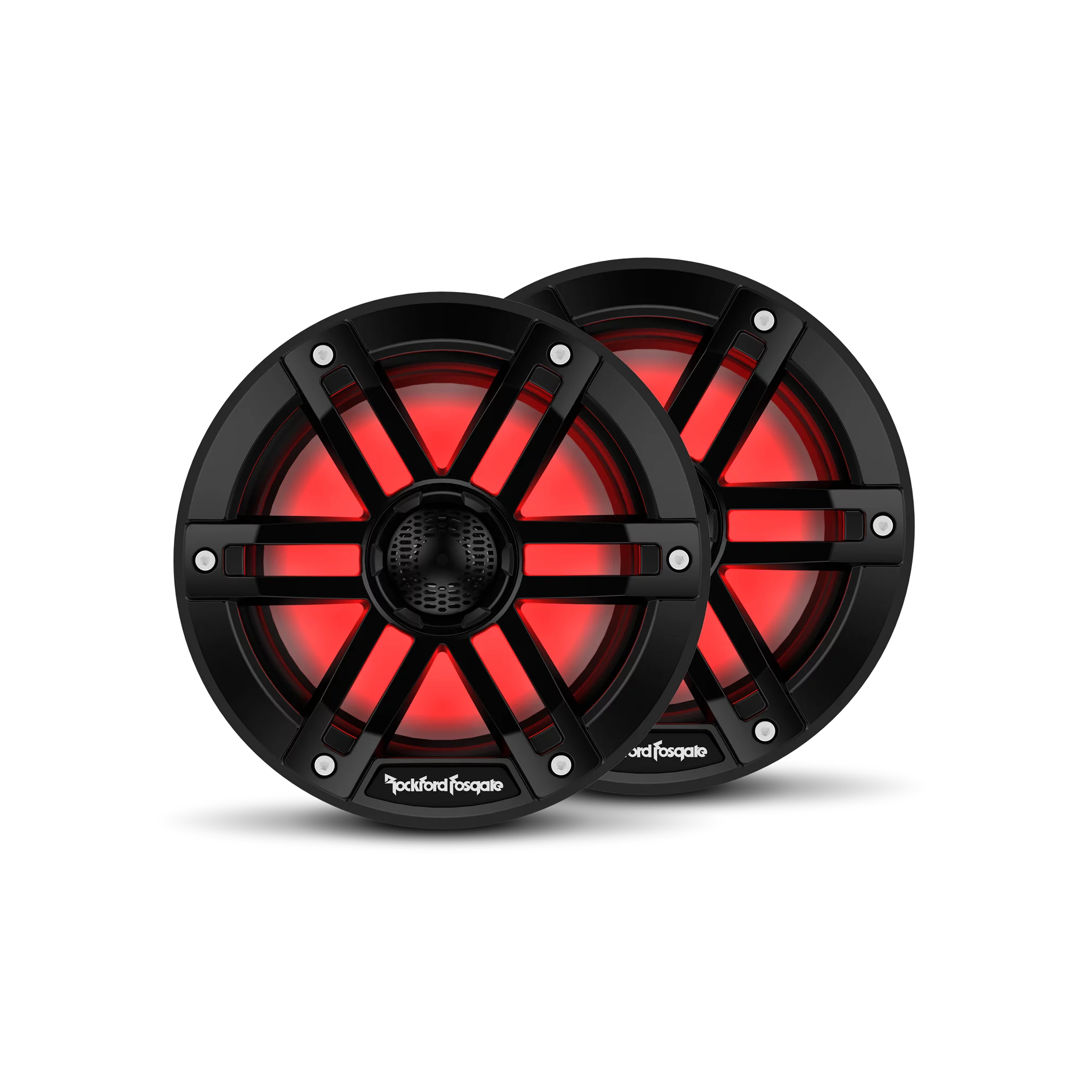 Rockford Fosgate M1-65B Color Optix 6.5?? 2-Way Coaxial Multicolor LED Lighted Marine Speakers – Black (Pair)