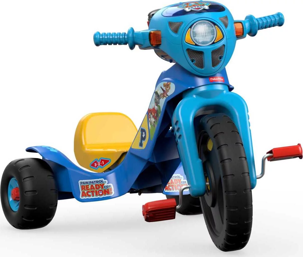 Fisher-Price PAW Patrol Lights & Sounds Trike Push & Pedal Ride-On Toddler Tricycle