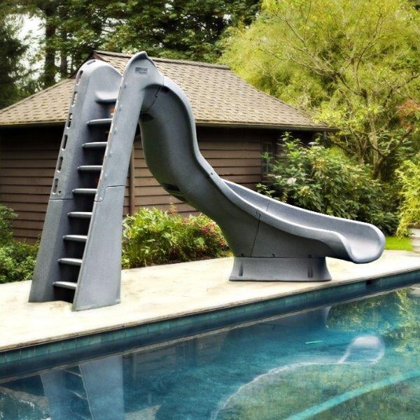 S.R. Smith 688-209-58224 TurboTwister Left Turn Complete Pool Slide – Gray Granite