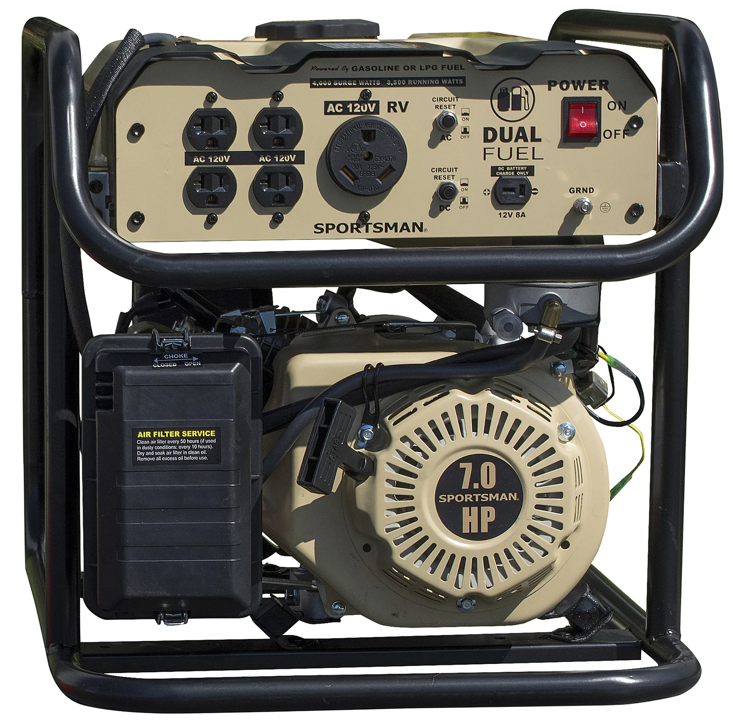 Sportsman Sandstorm 4000 Watt Dual Fuel Generator – Not CARB Approved